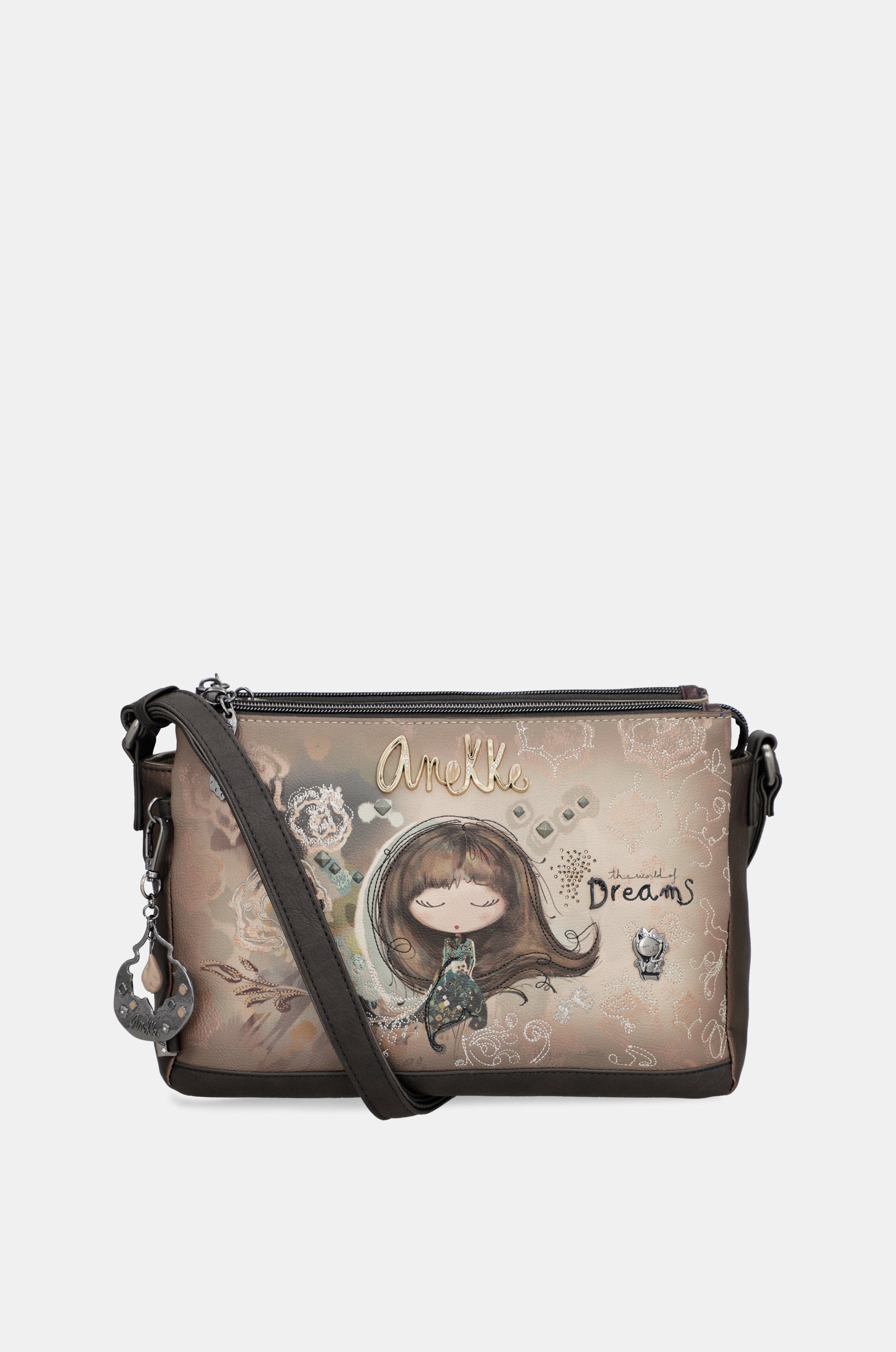 Sac bandoulière à motifs 3 compartiments Real
