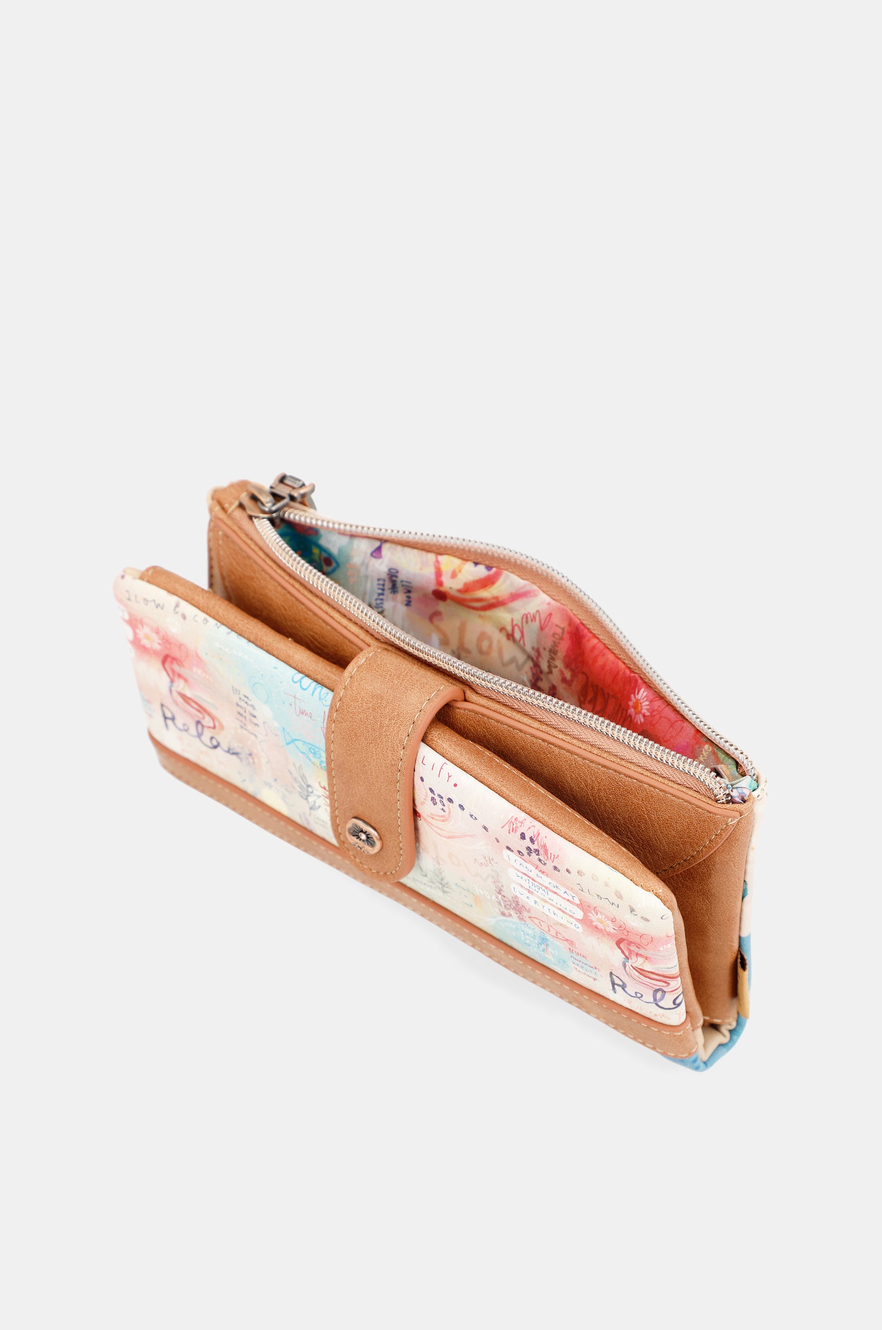 Méditerranée grand portefeuille en tissu flexible