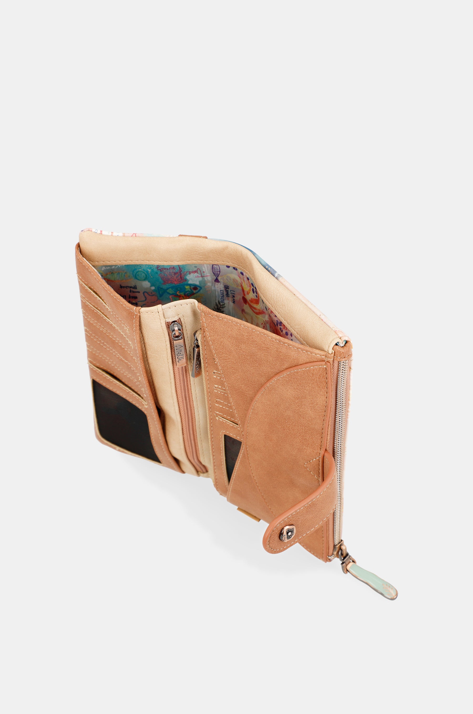 Méditerranée grand portefeuille en tissu flexible