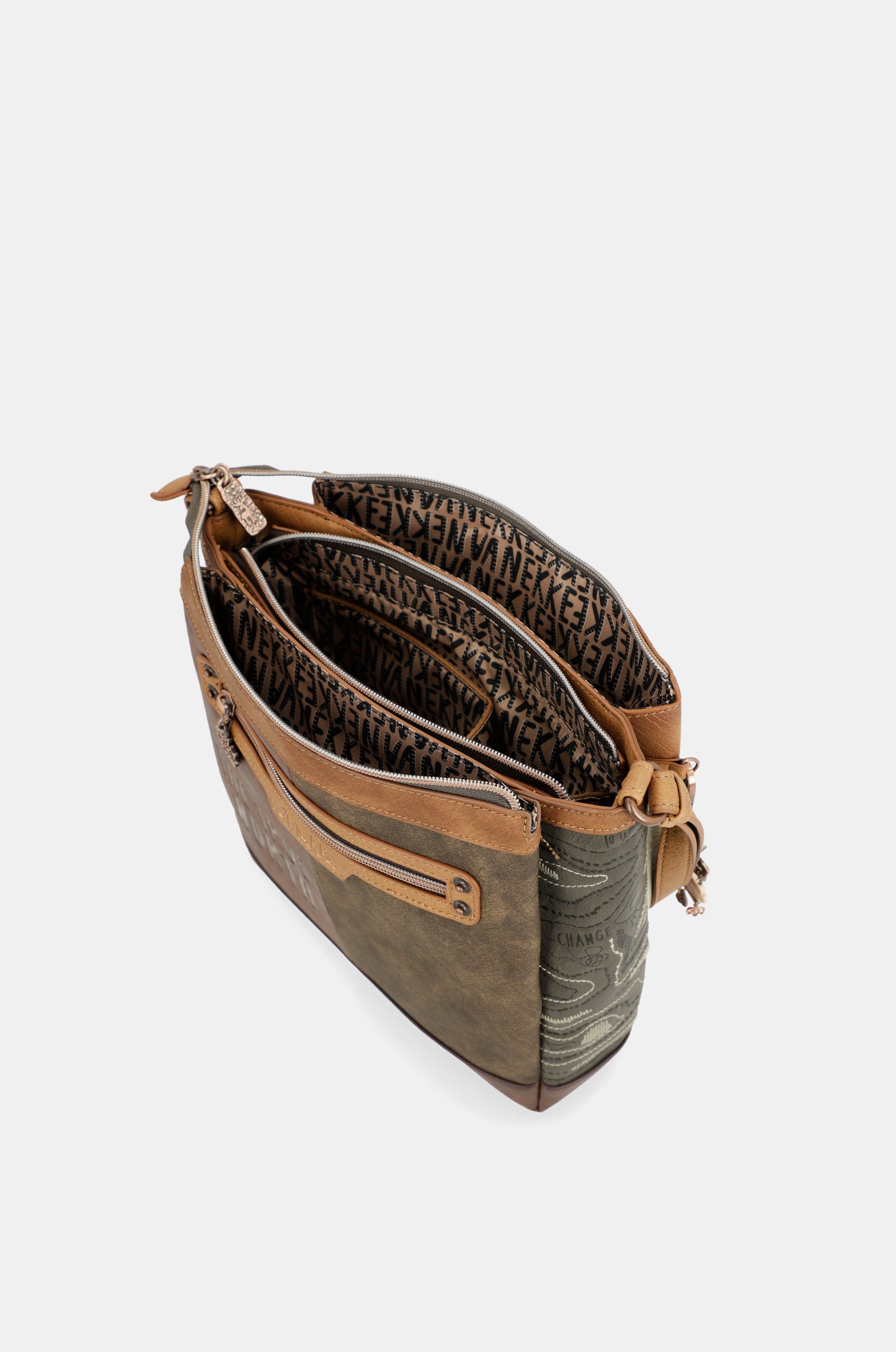 Le sac à bandoulière imprimé forêt