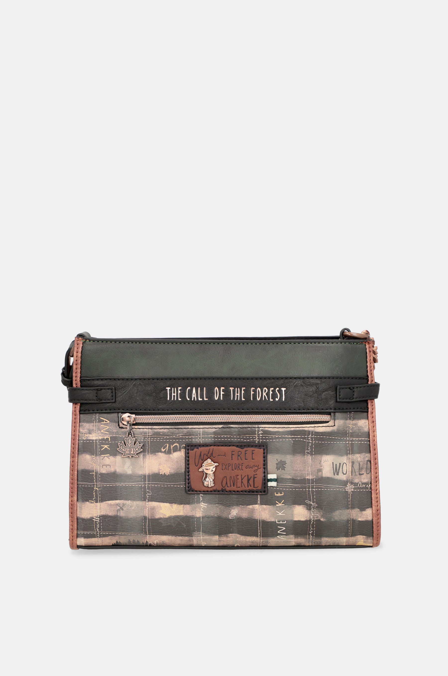 Le sac d'épaule forestier avec des applications métalliques
