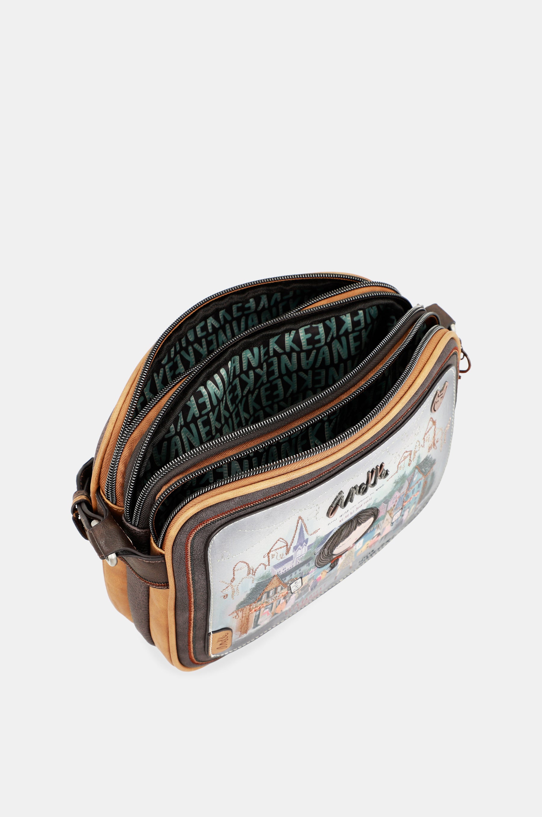 Voix du sac à bandoulière à triple compartiment