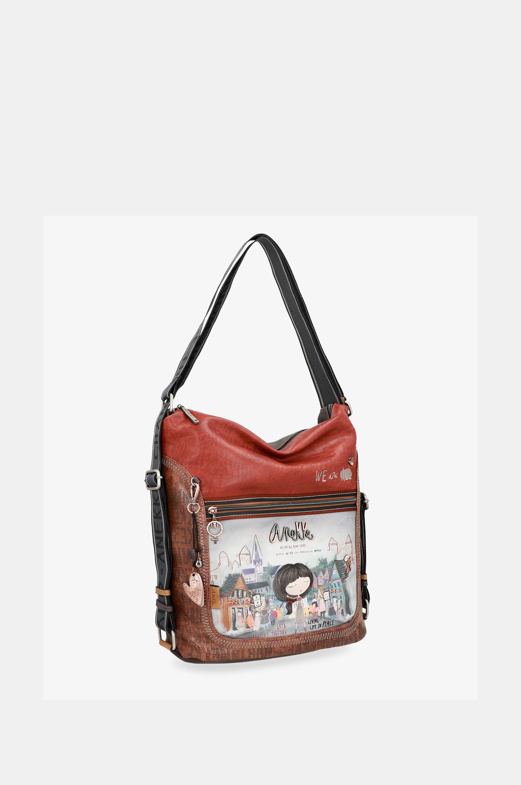 Sac à bandoulière convertible en voix de sac à dos