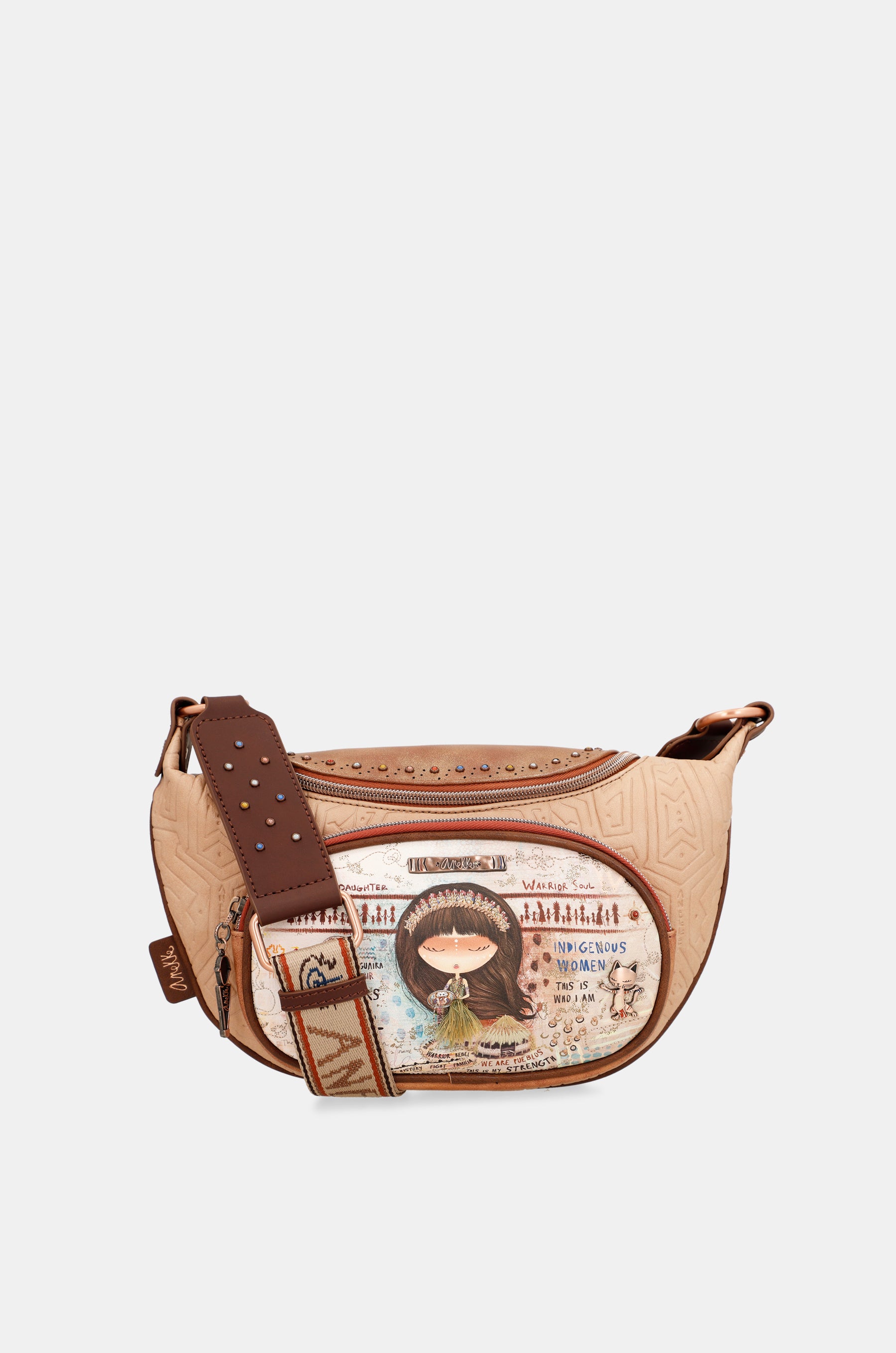 Menire Sac crossbody imprimé et ethnique