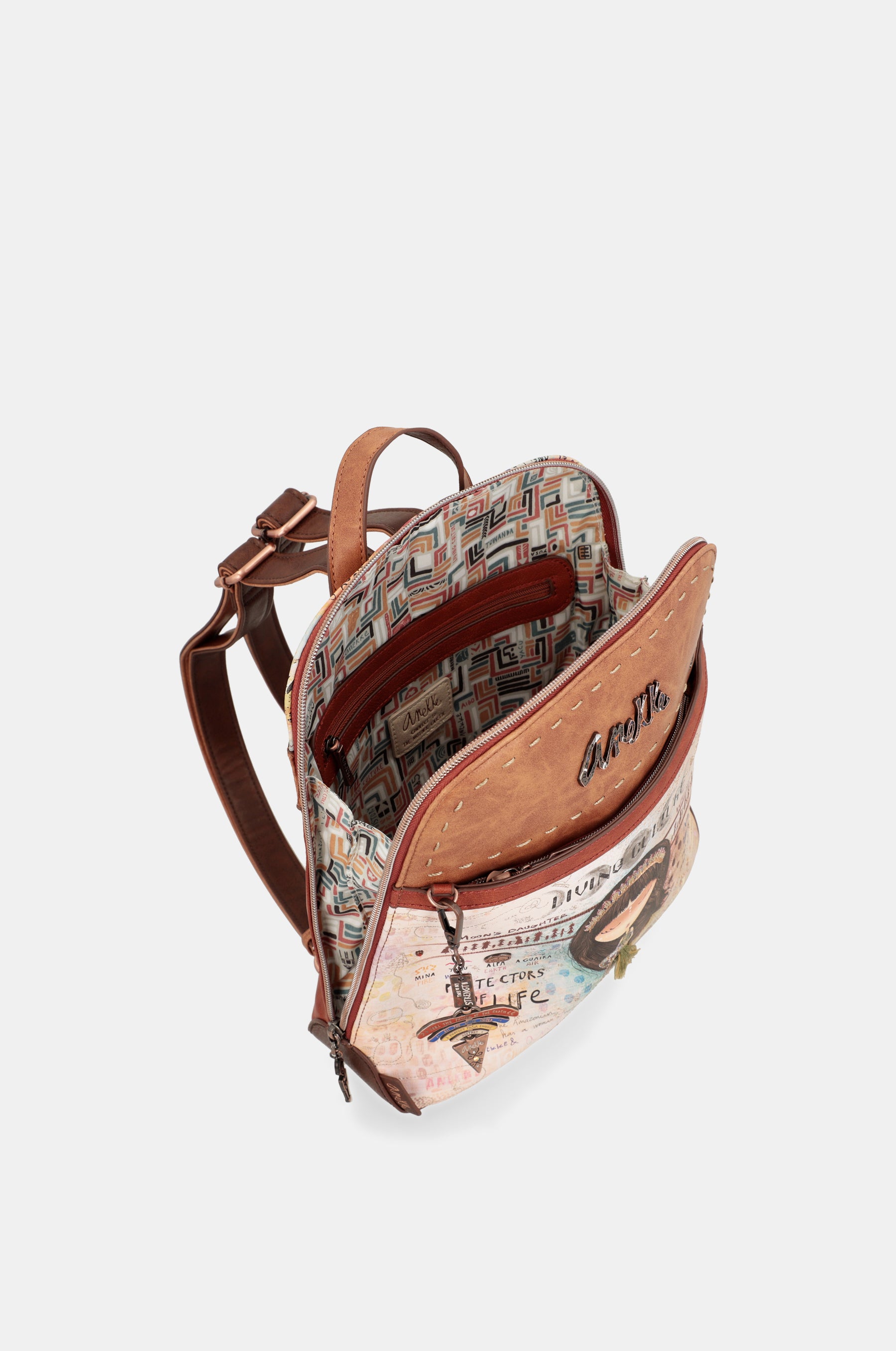Menire Backpack imprimé ethnique pour les poussettes