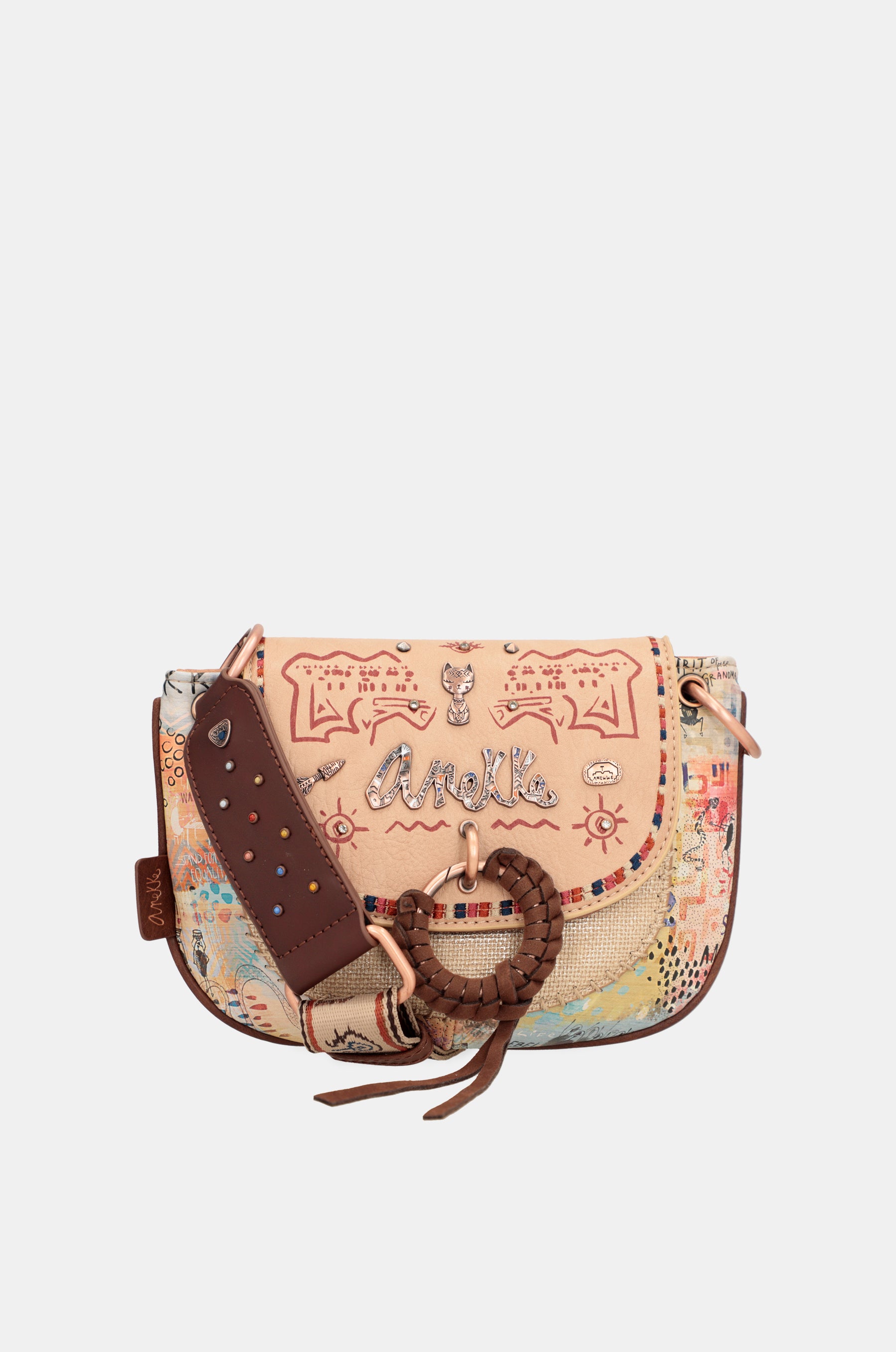 Bag de crossbody imprimé ethnique de la tribu