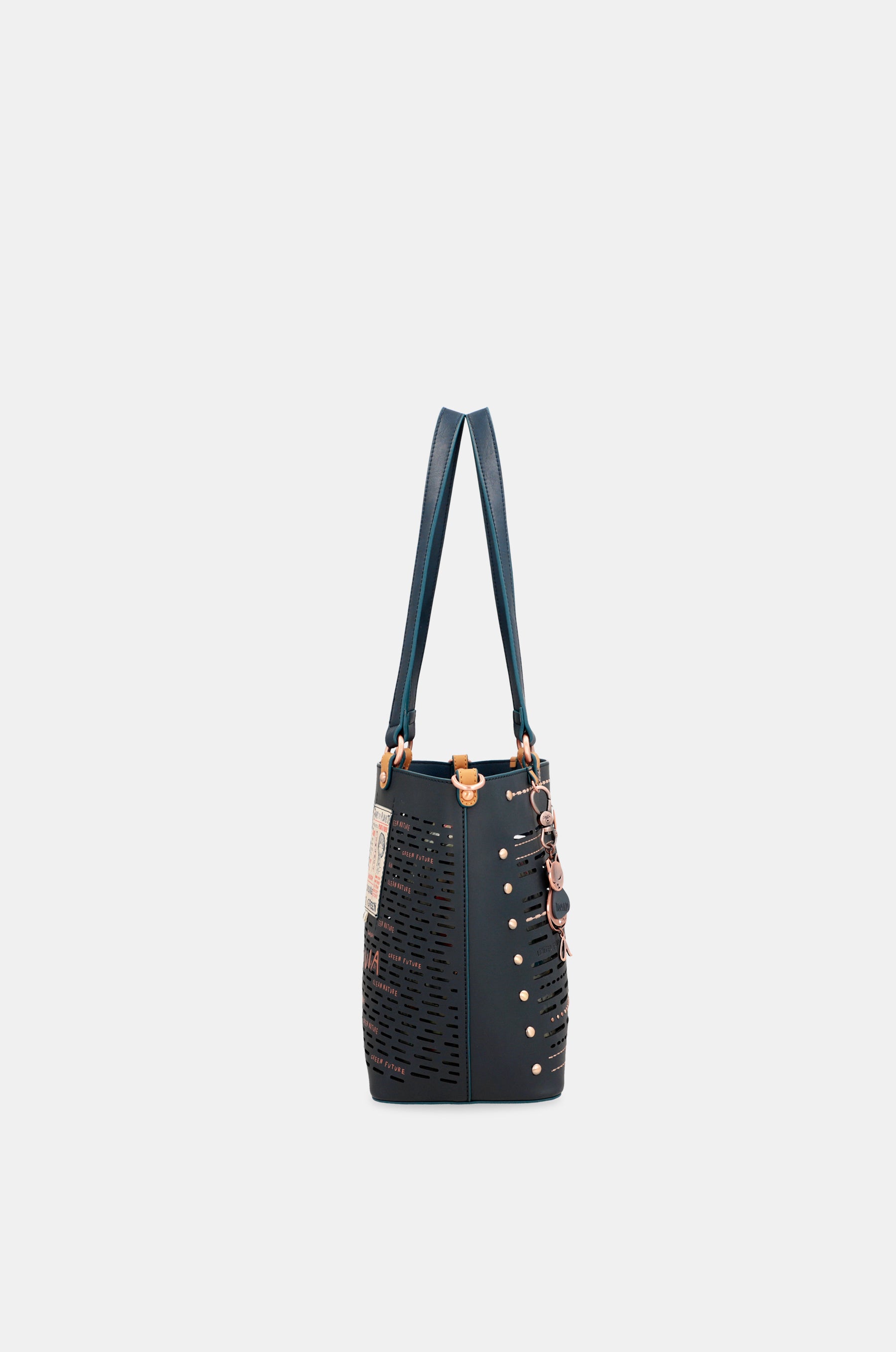 Nature pachamama bleu marine grand sac fourre-tout