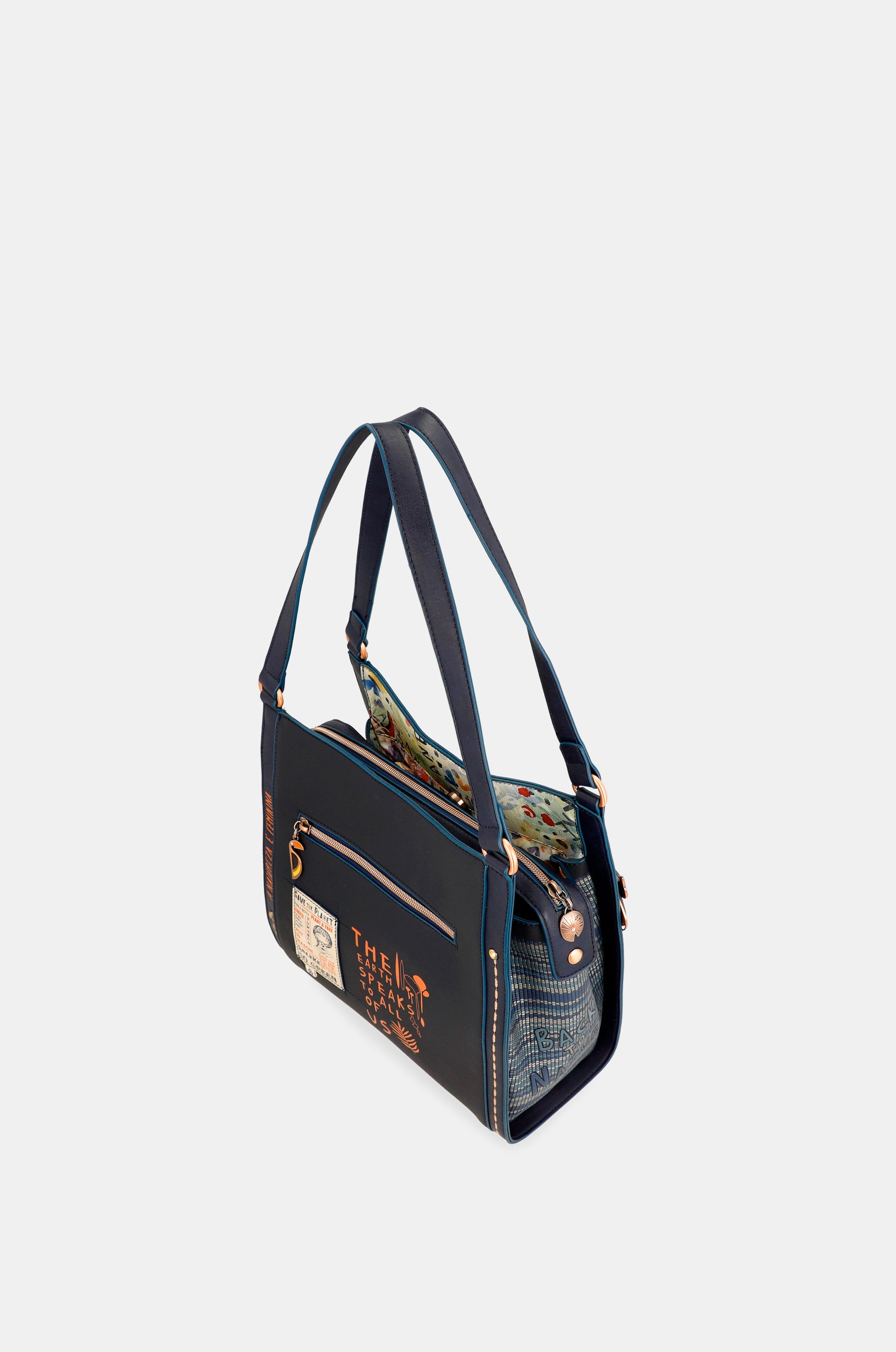 Nature Pachamama Navy Blue Crossbody Bag