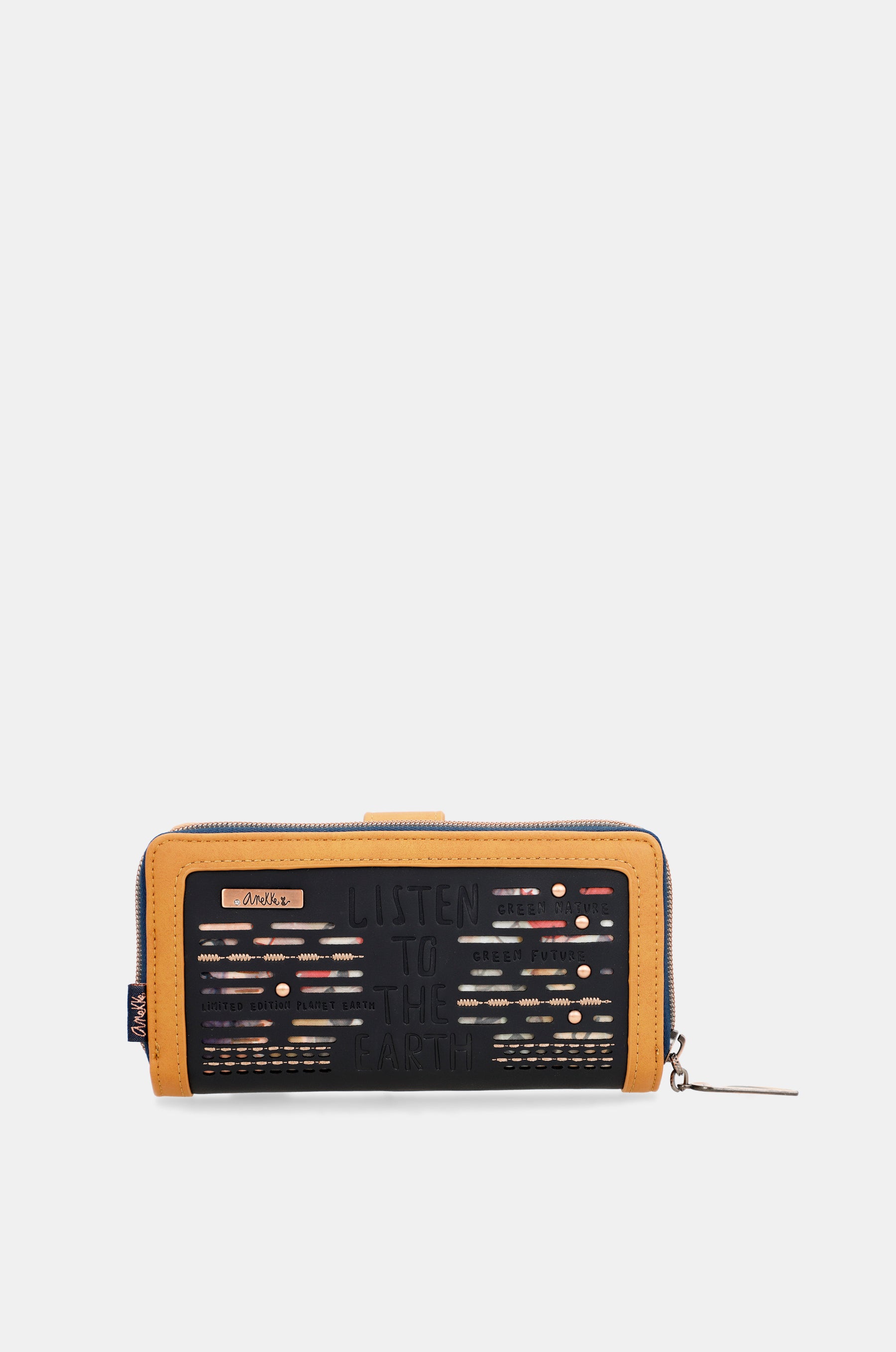 Nature Pachamama Navy bleu grand portefeuille RFID