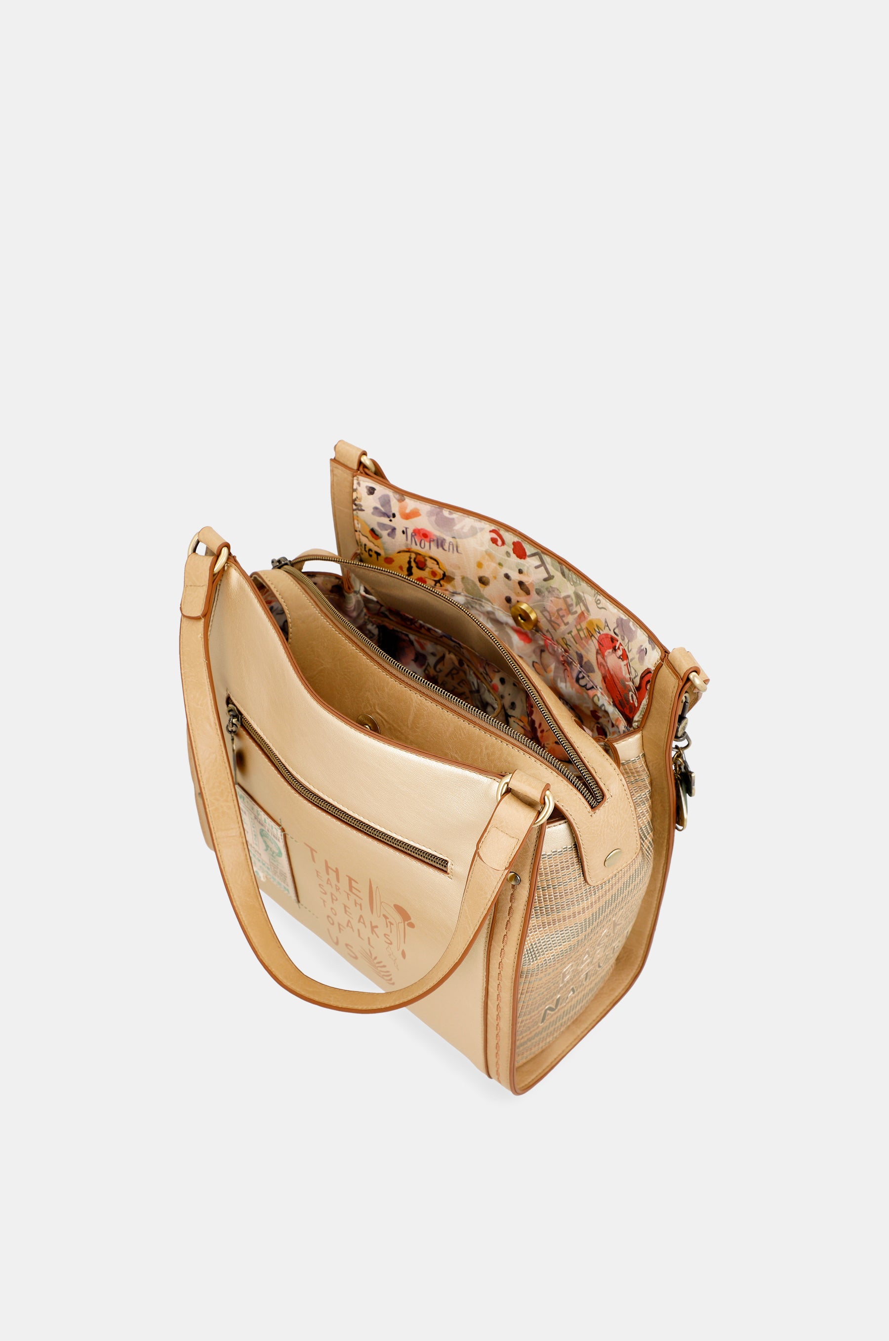 Nature Pachamama Golden Crossbody Bag Anekke
