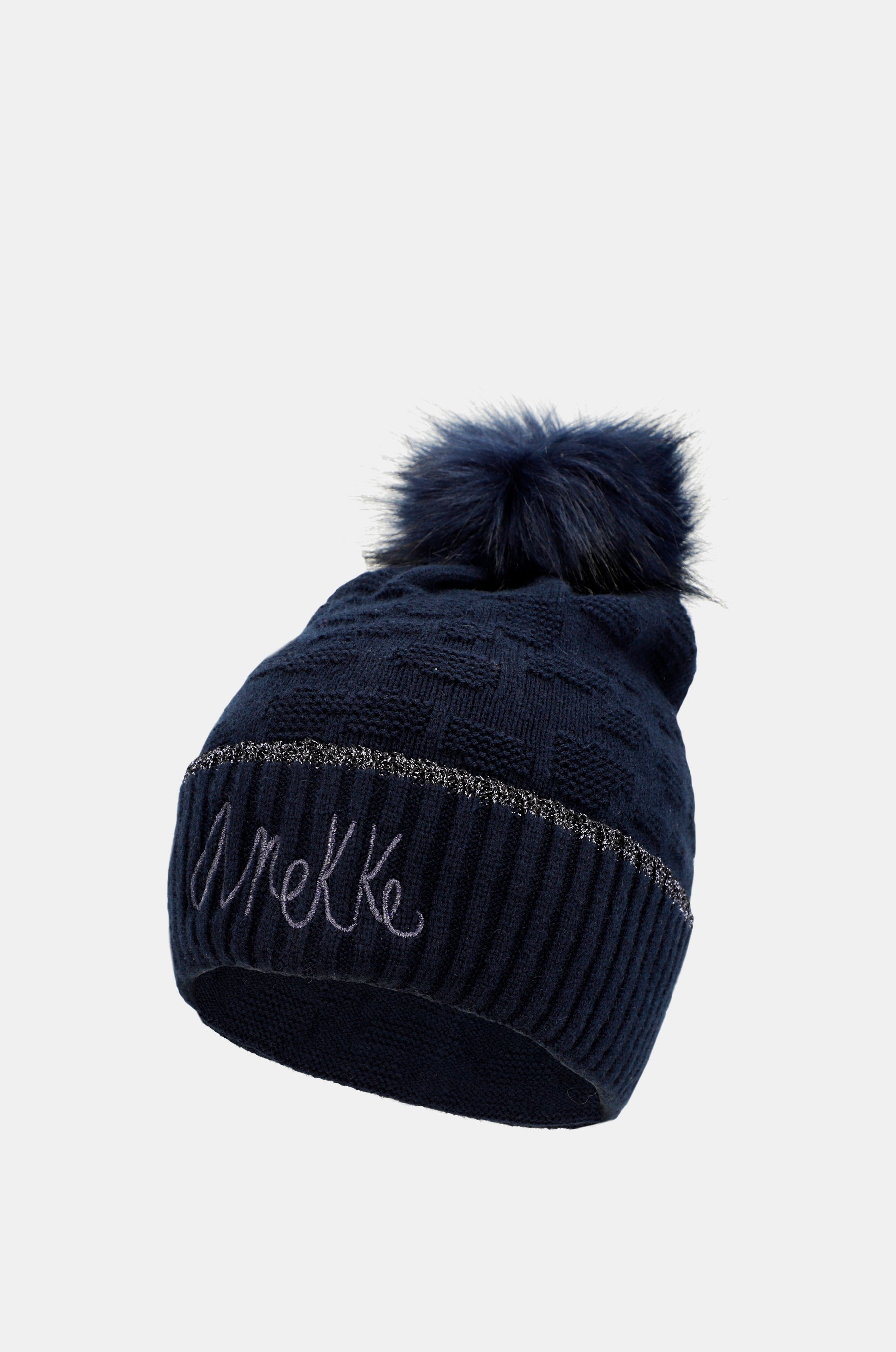 Chapeau Shodō en tricot bleu marine