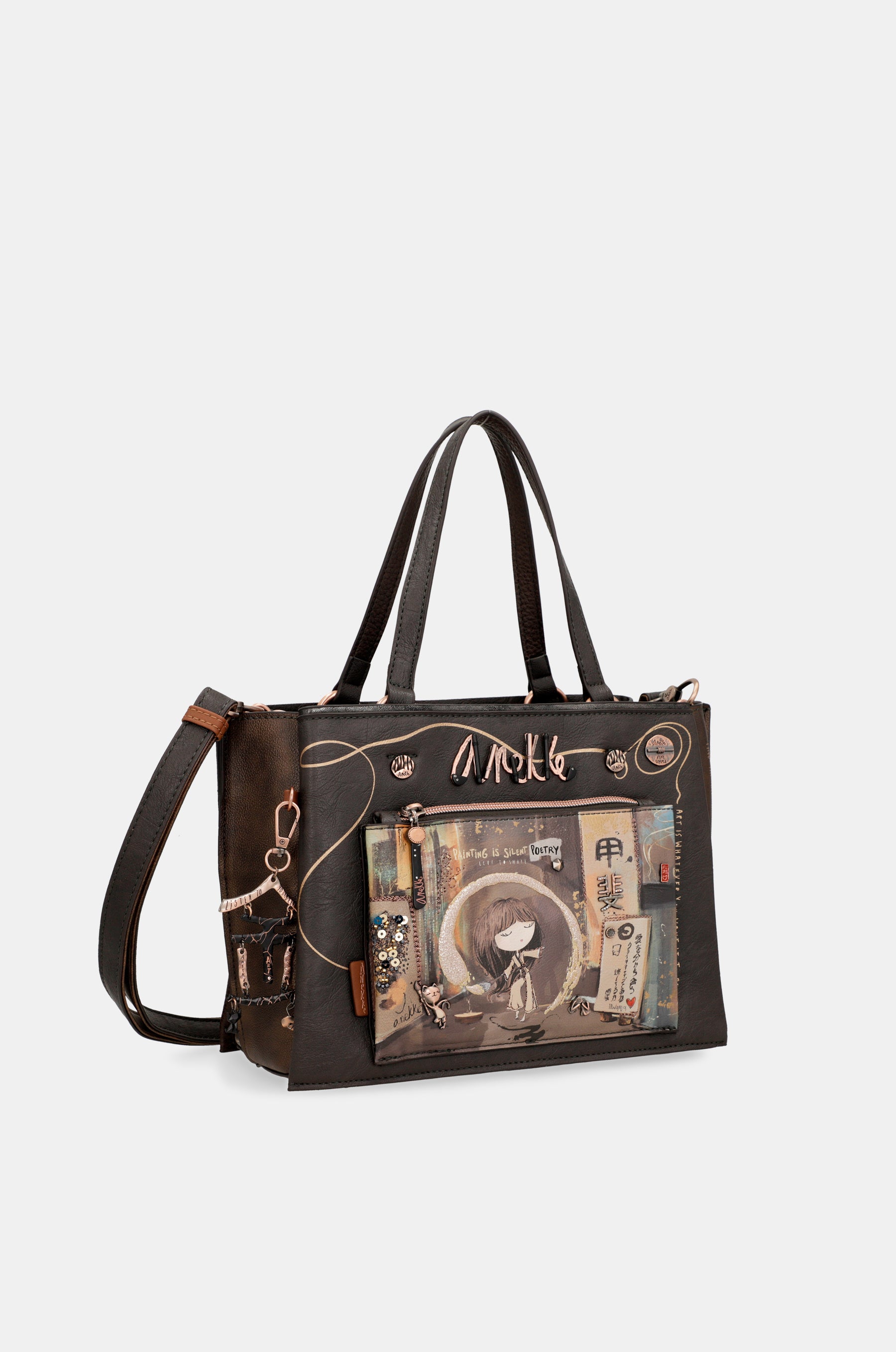SHōen Brown Tote avec bandoulière