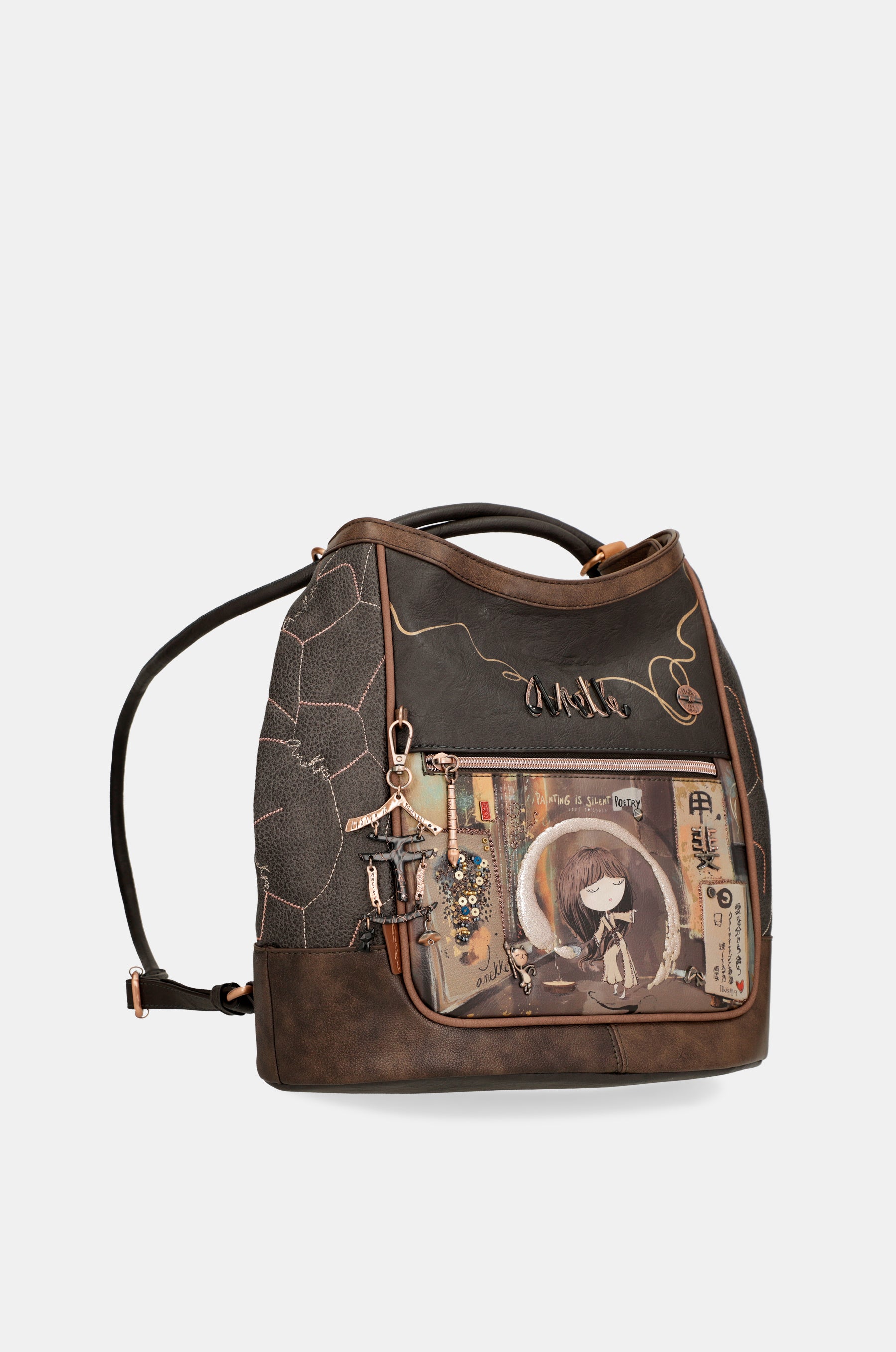 Sac à bandoulière shōen convertible en sac à dos