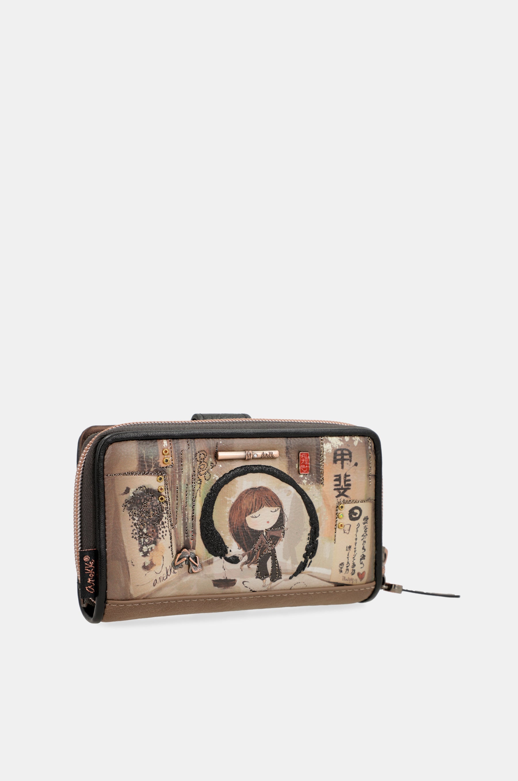 Shōen portefeuille RFID noir moyen