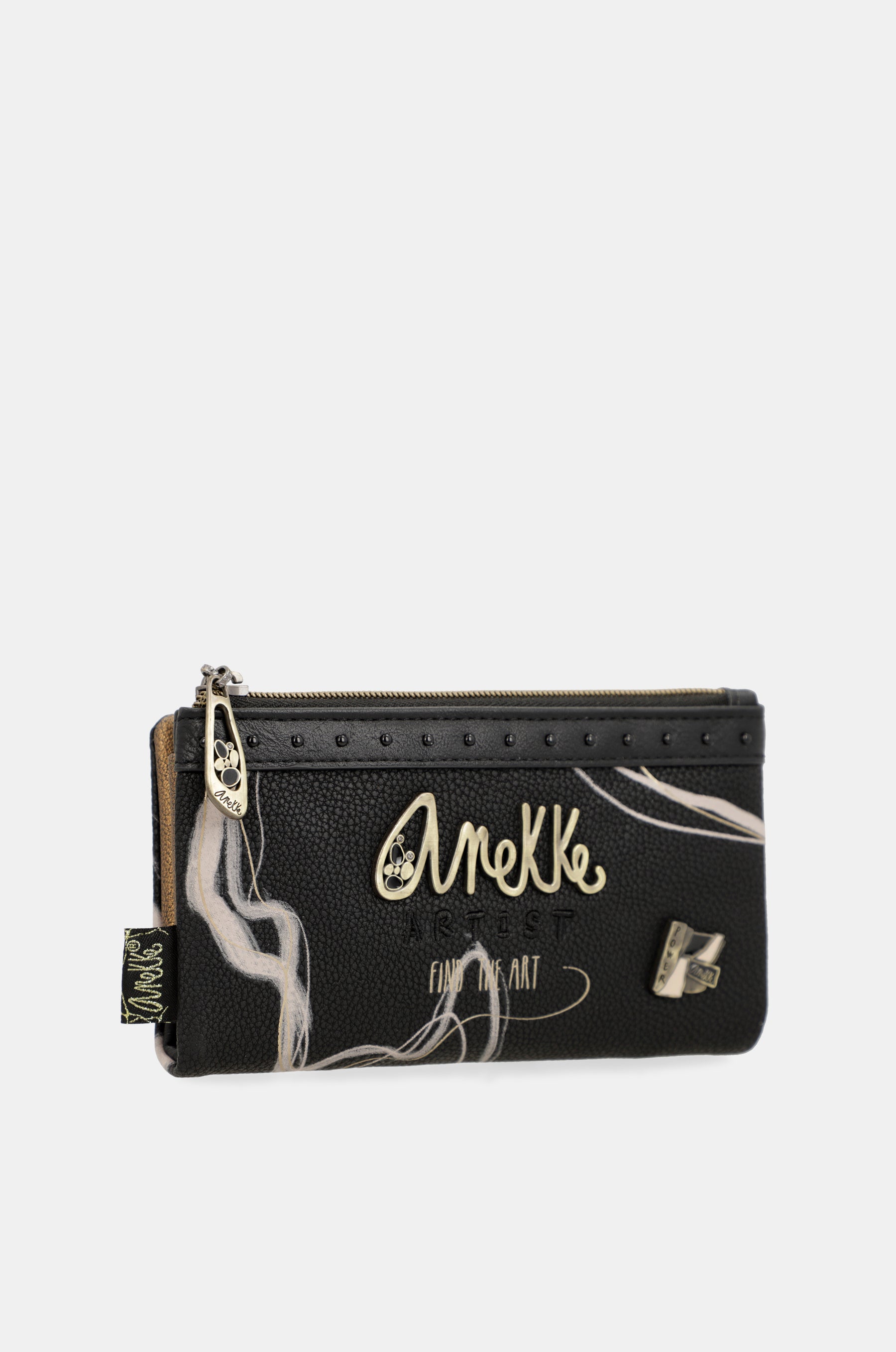 Nature shodō noir rfid flexi portefeuille noir