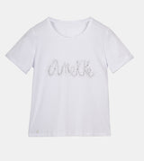 T-shirt blanc pailleté