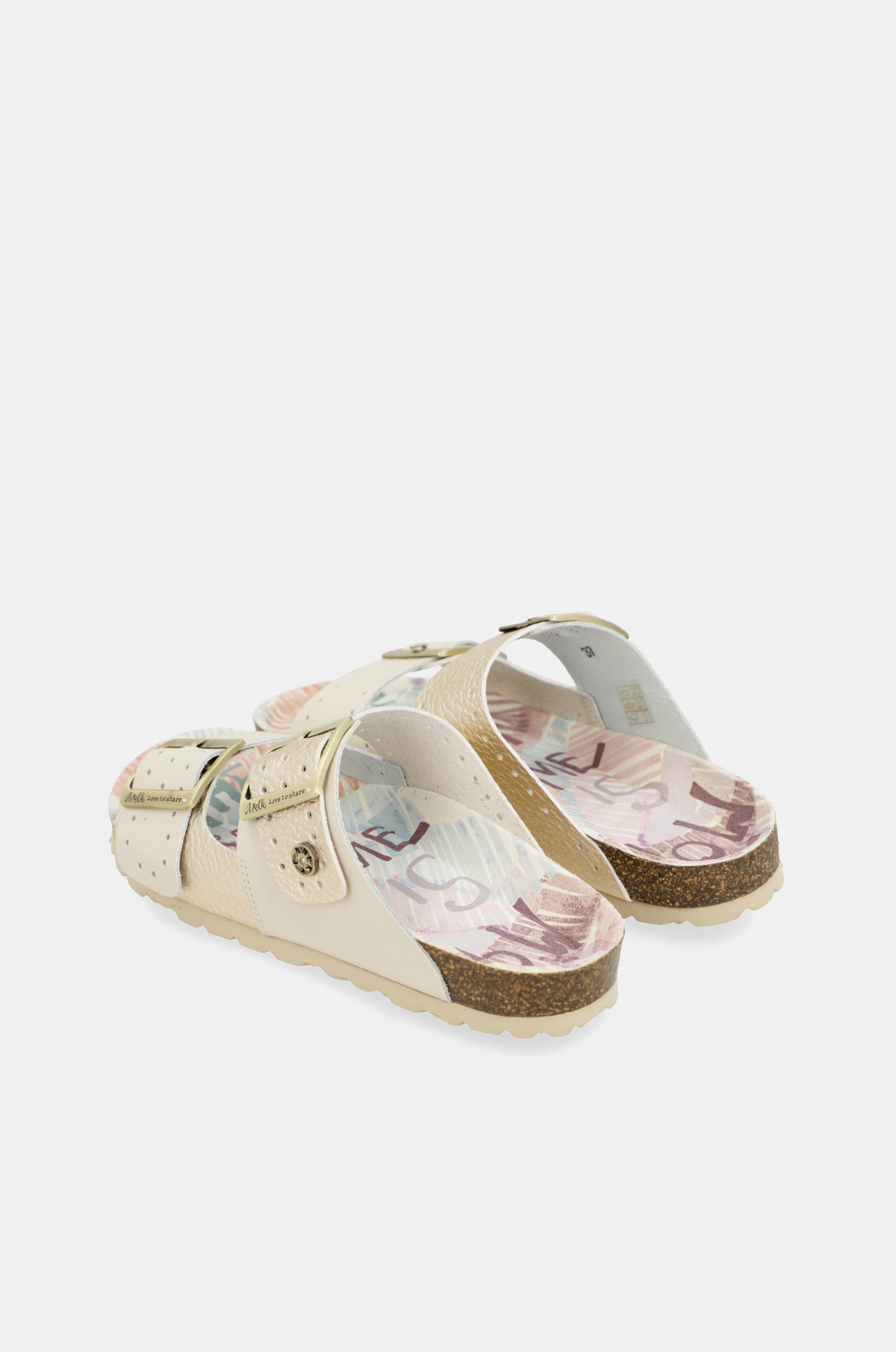 Sandales bio femme, or