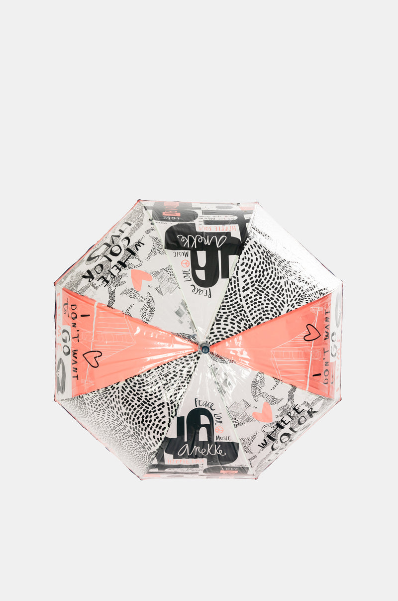 Parapluie long en vinyle Nature Sixties