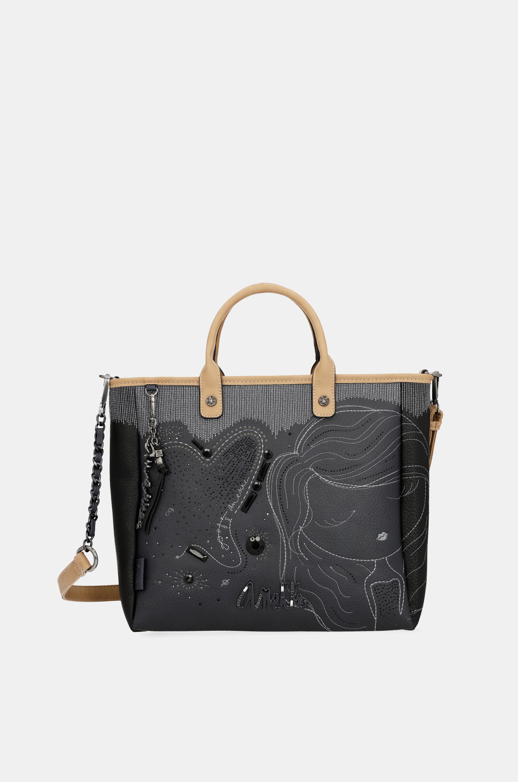Sac cabas bleu marine Studio