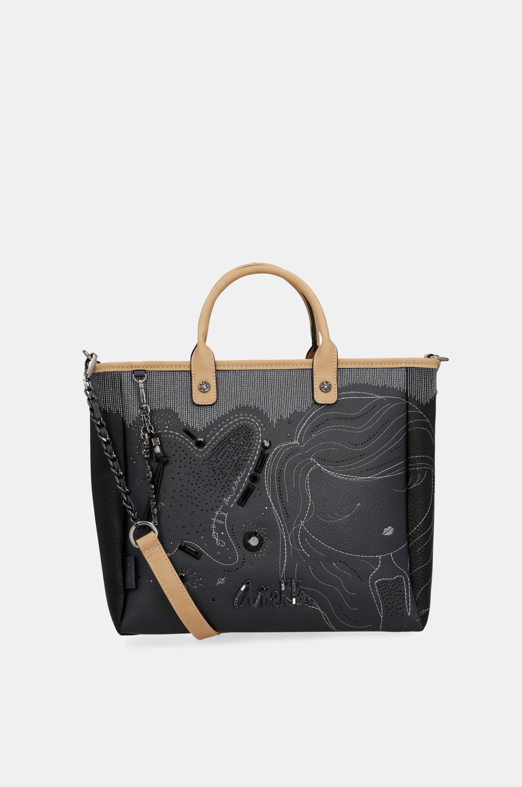 Sac cabas bleu marine Studio