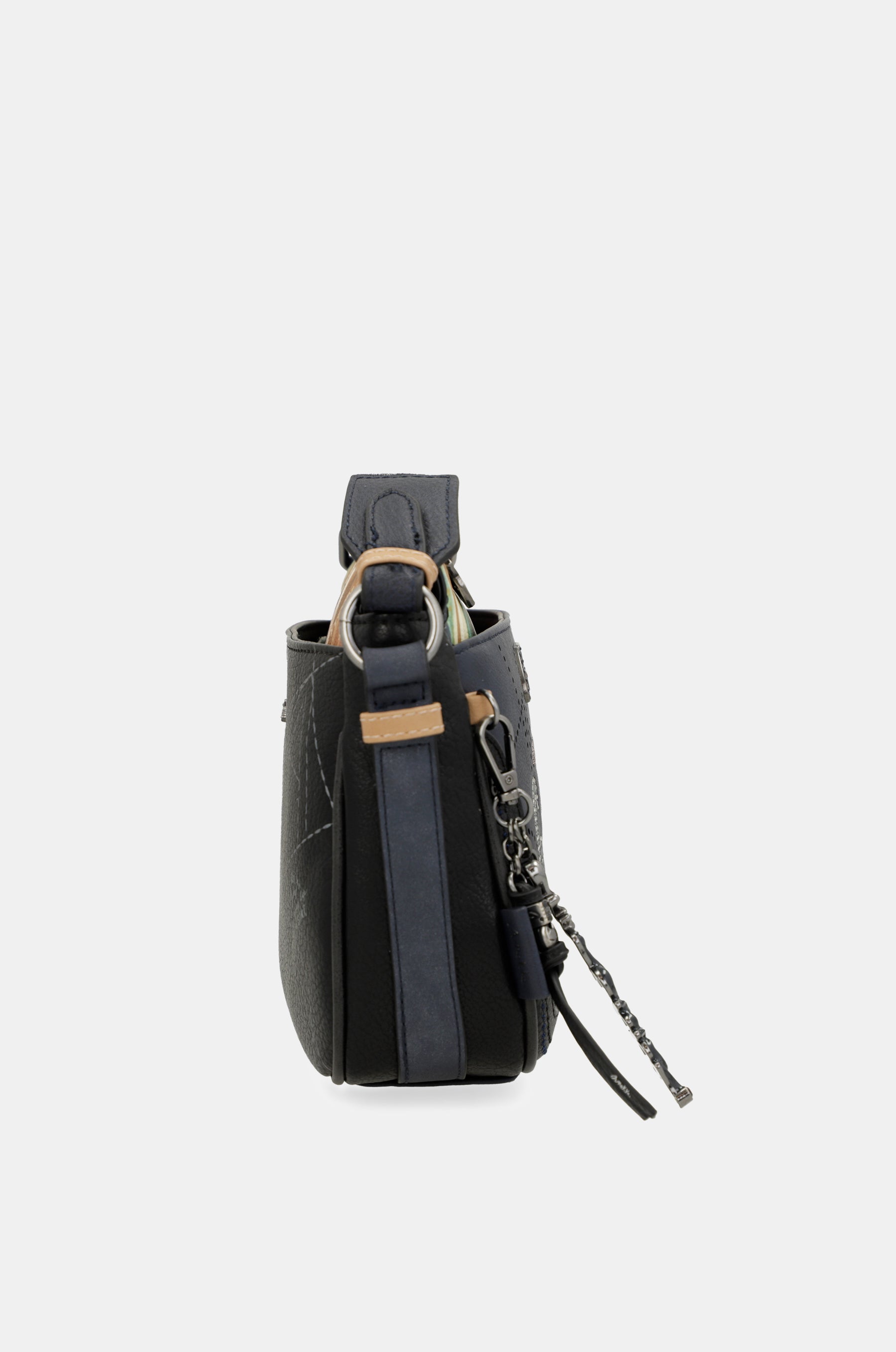 Sac bandoulière 3 compartiments bleu marine Studio