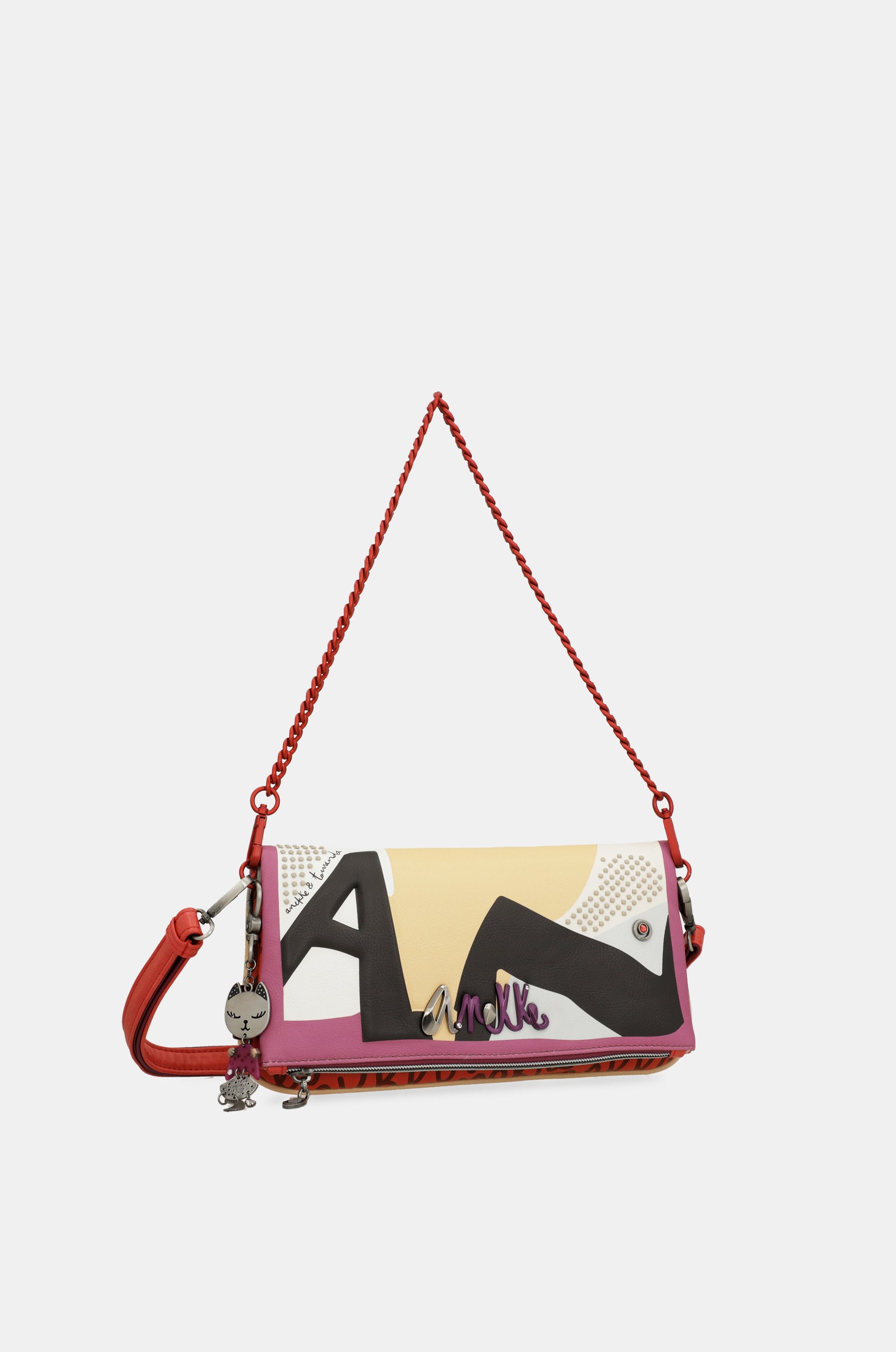 Sac bandoulière à anse métallique Fashion