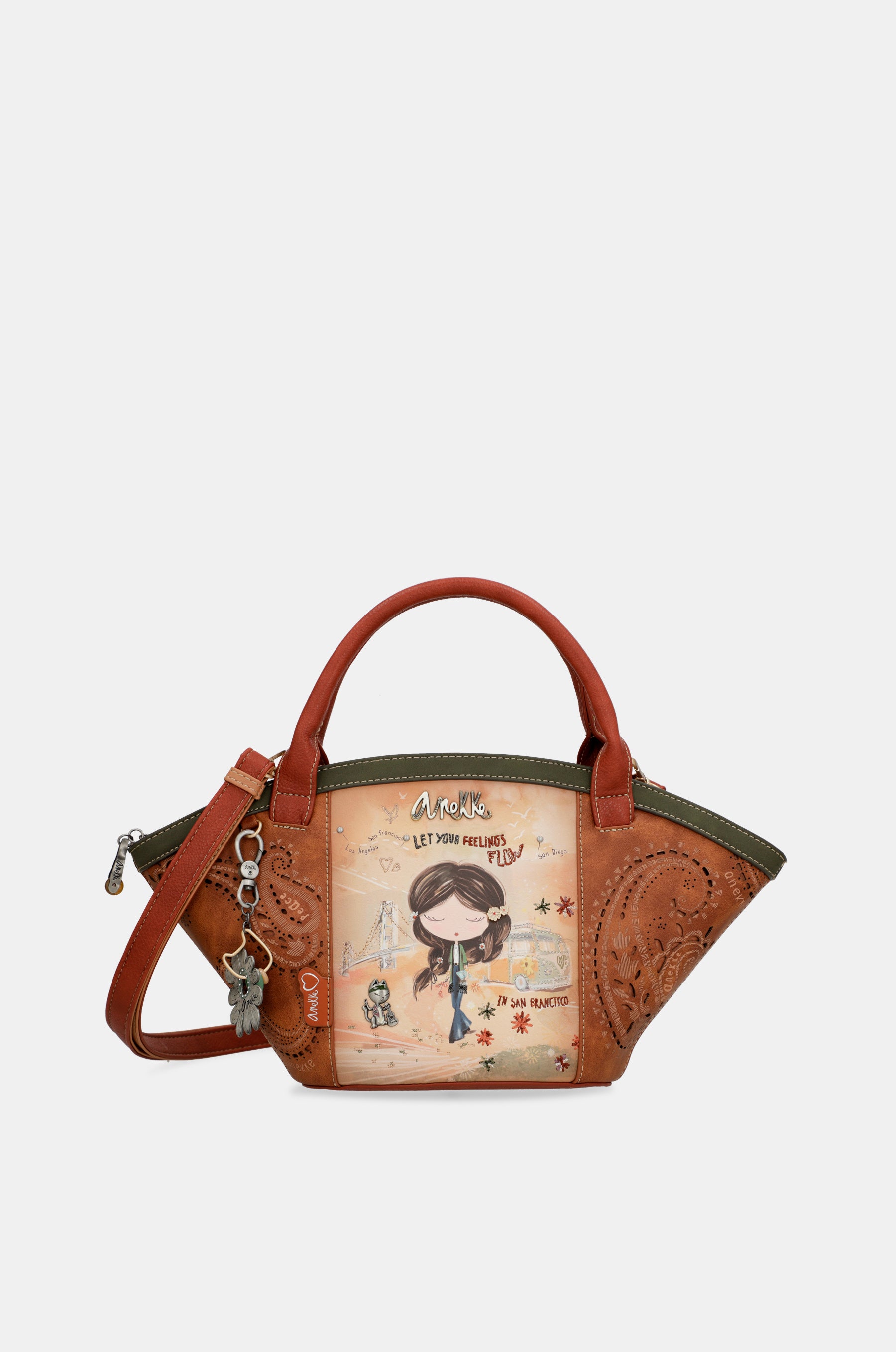 Sac panier camel Peace & Love