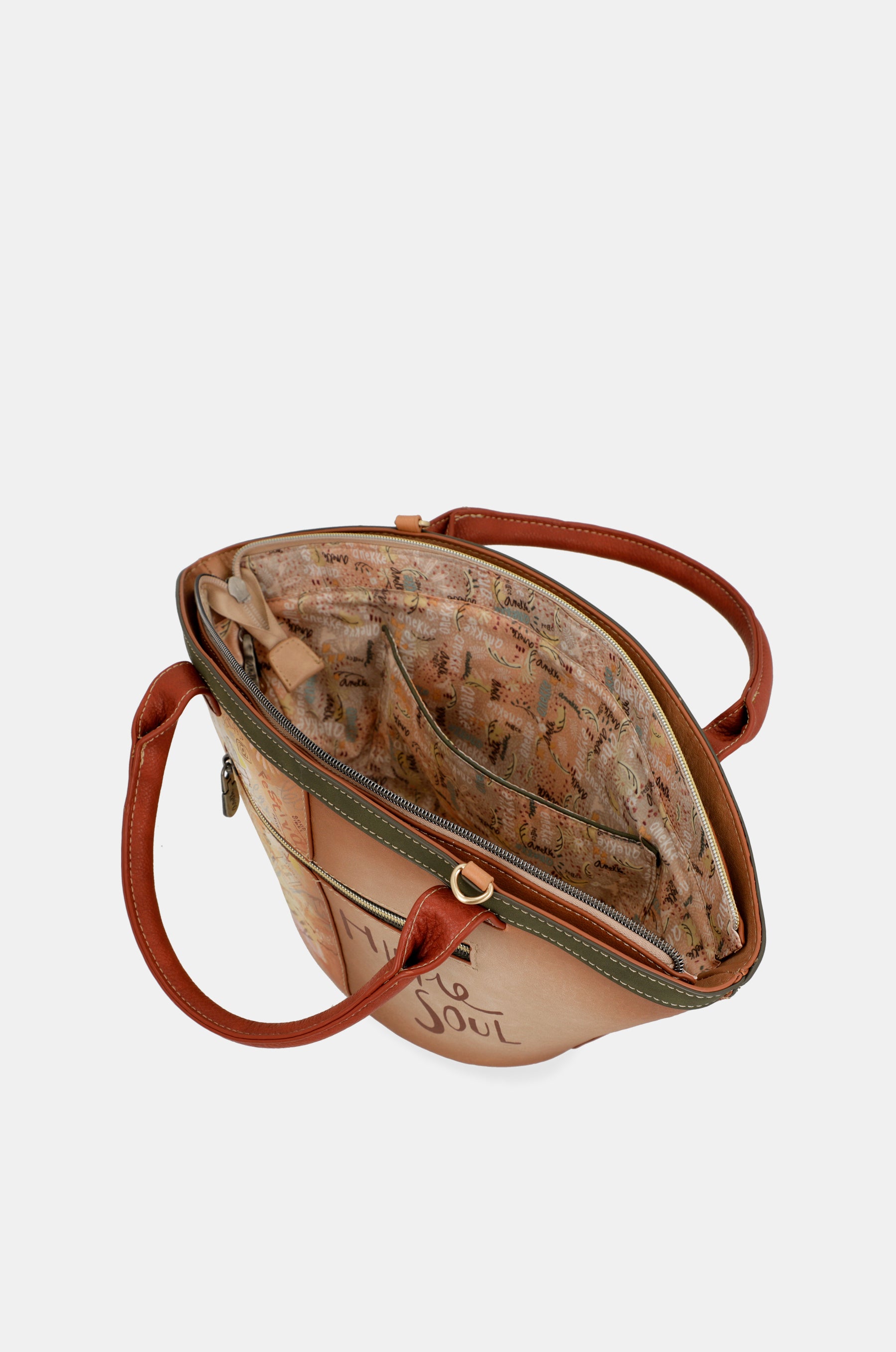 Sac panier camel Peace & Love