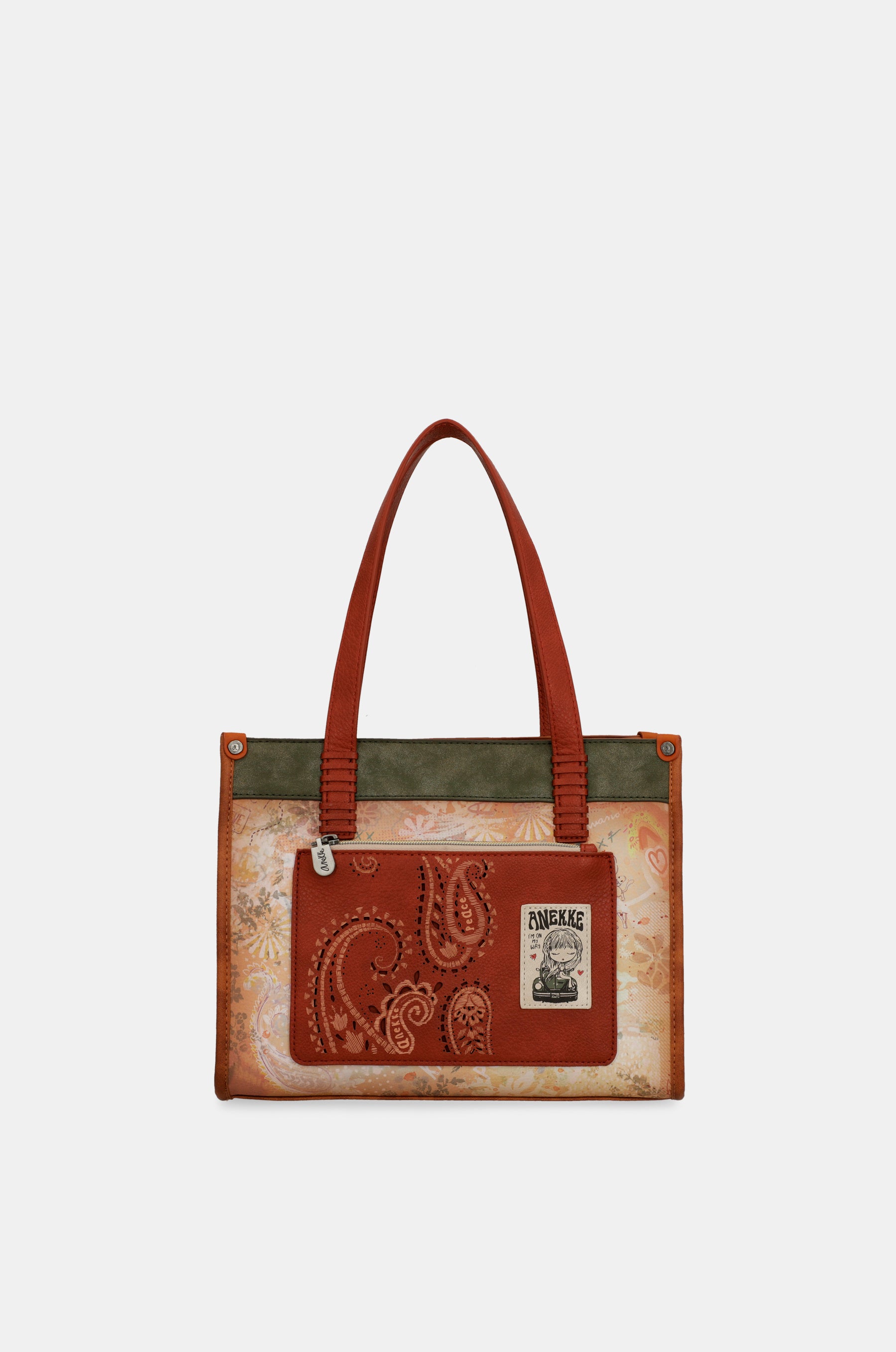 Sac cabas camel Peace & Love