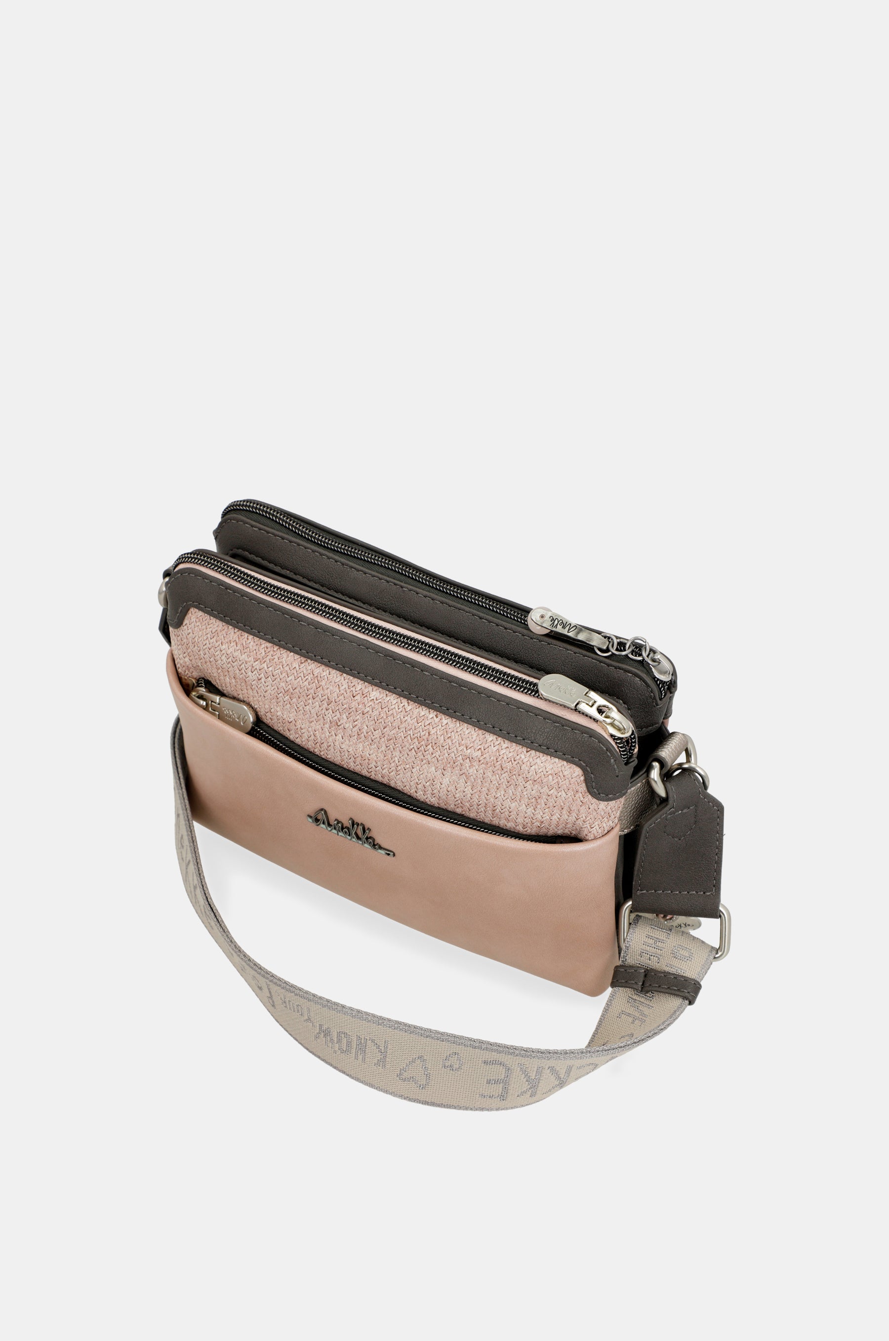 Sac bandoulière 2 compartiments rose Peace & Love