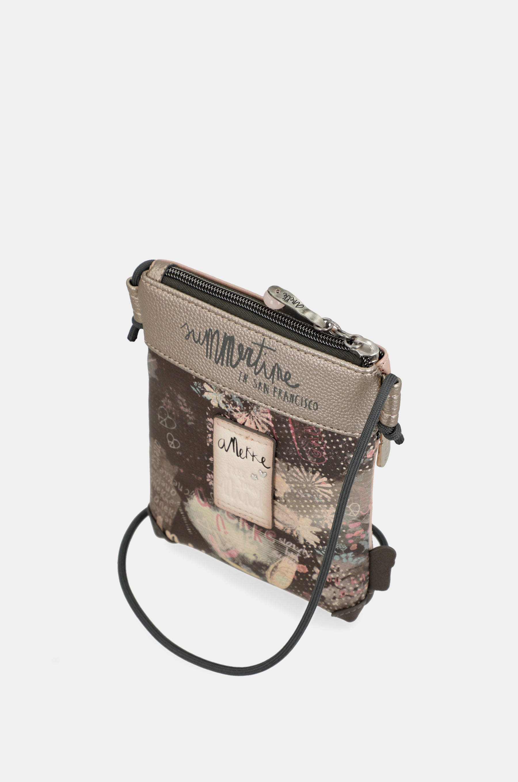 Mini sac bandoulière rose Peace & Love