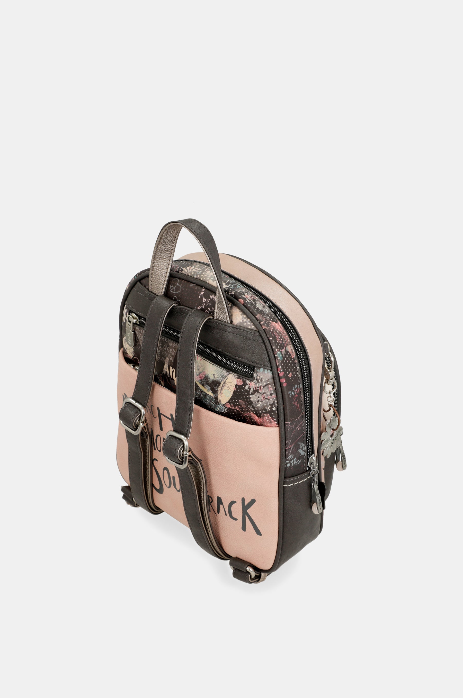 Sac à dos moyen format rose Peace & Love