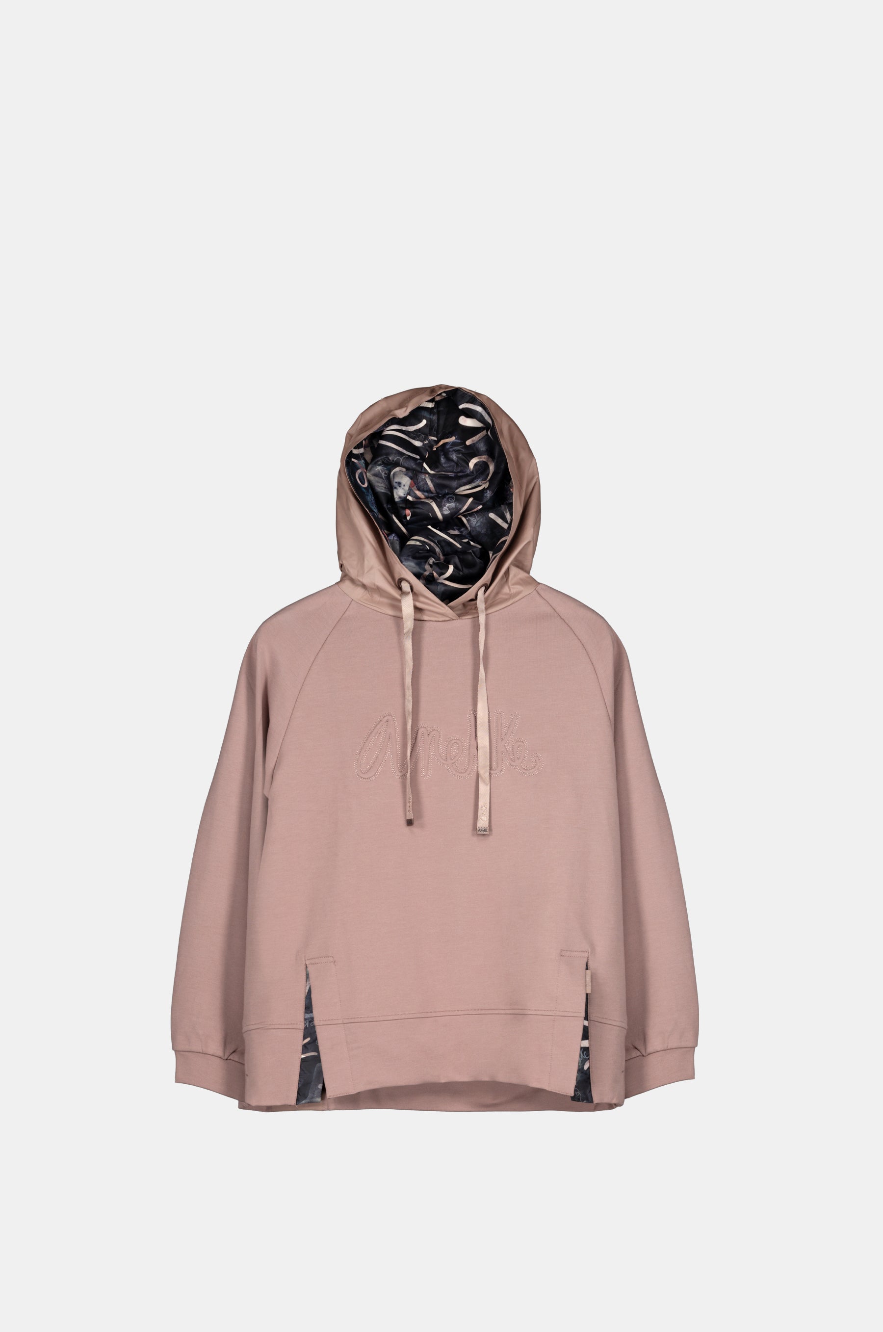 Sweat-shirt beige à capuche