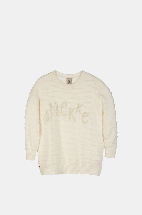 Pull en maille écru