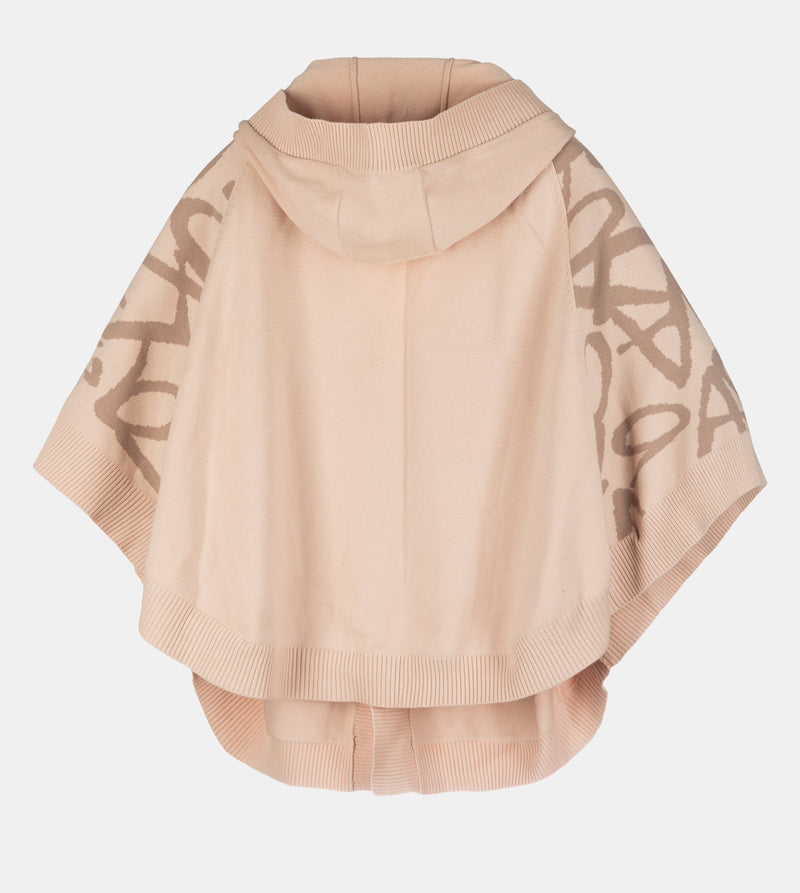 Veste beige style poncho