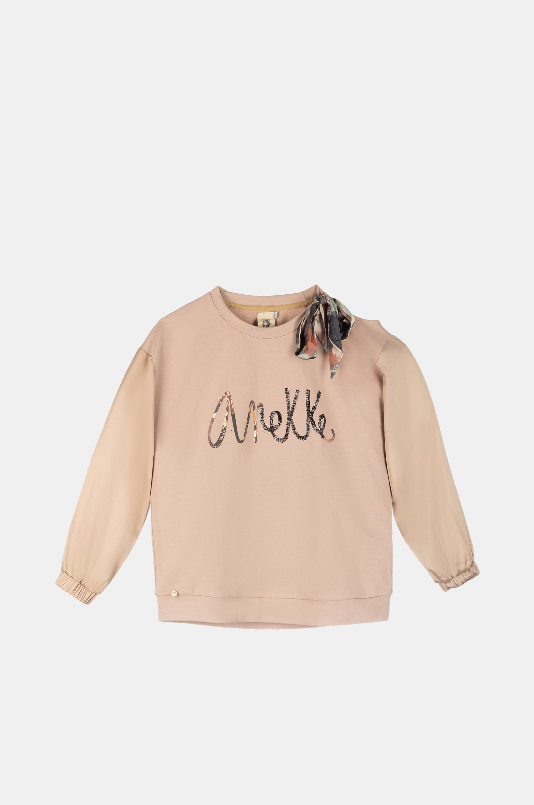 Sweat-shirt beige cut-out