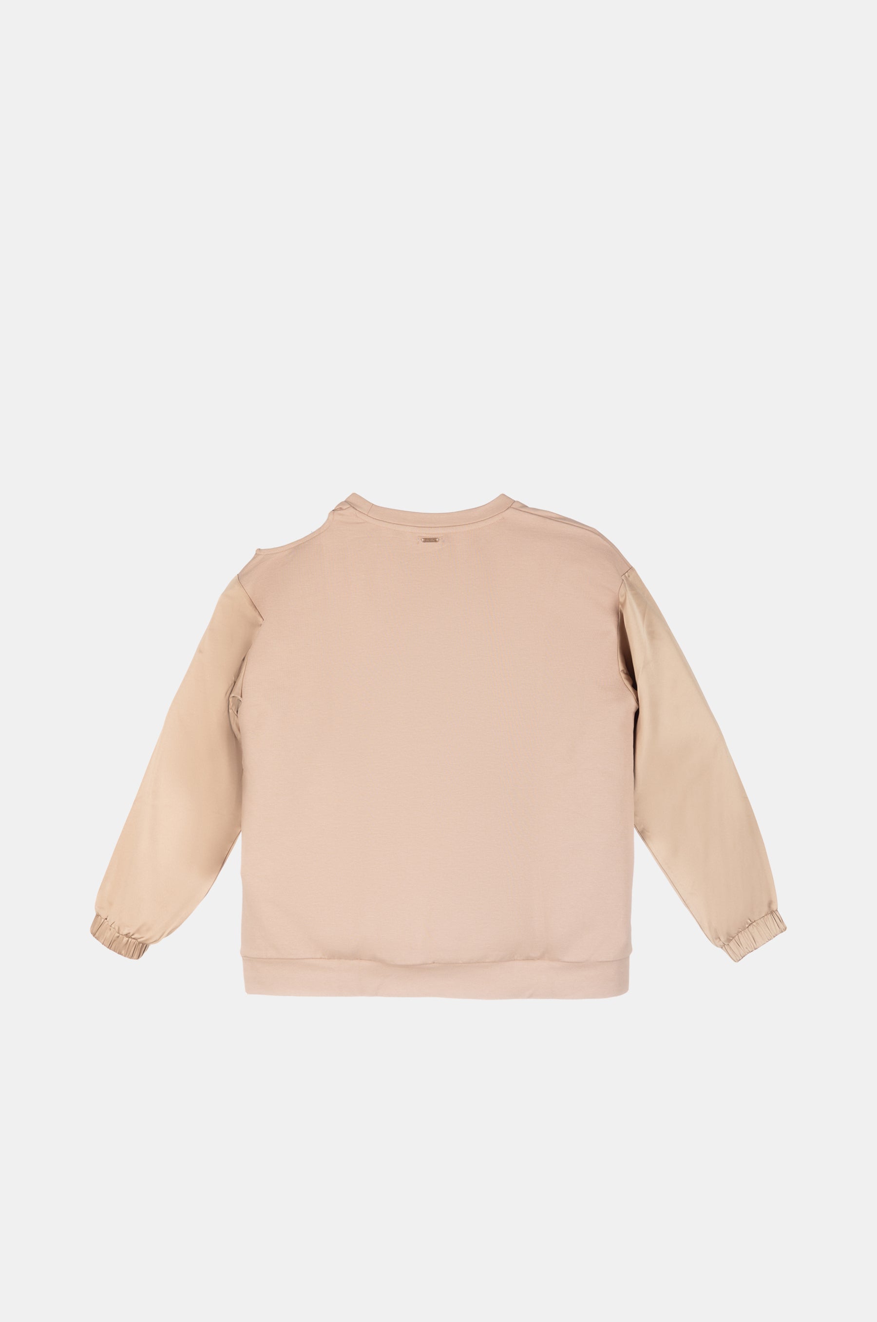 Sweat-shirt beige cut-out