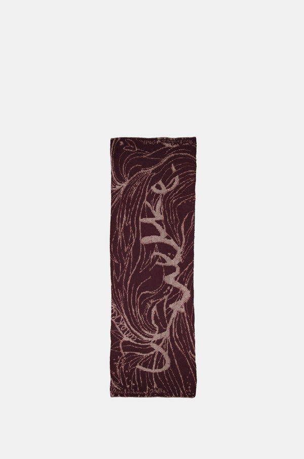 Écharpe bordeaux combinée