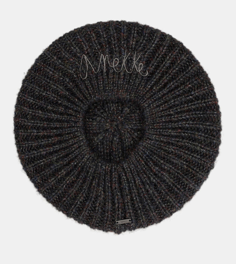 Béret en maille, noir