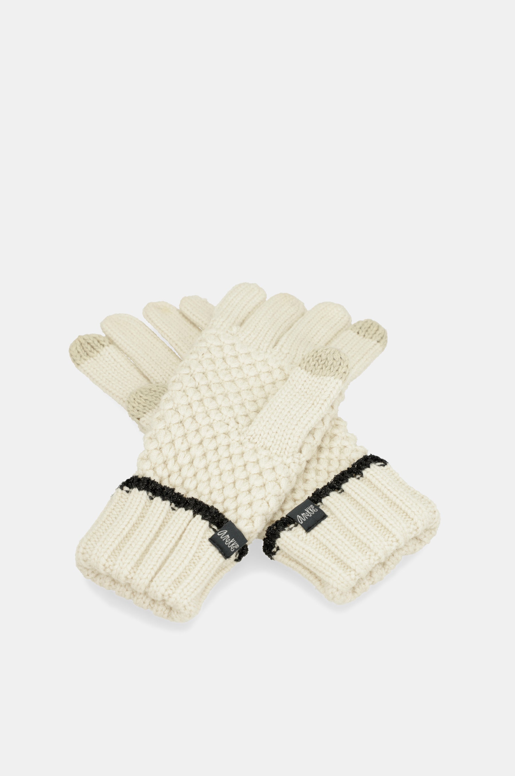 Gants en maille, beige