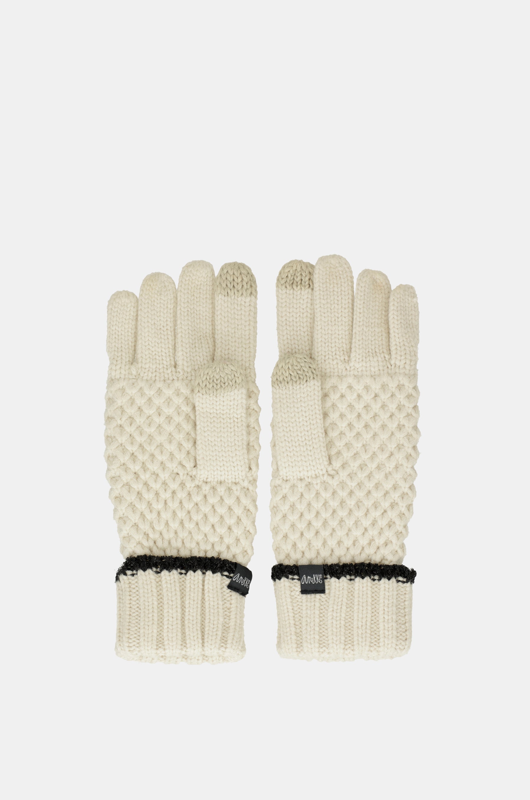 Gants en maille, beige