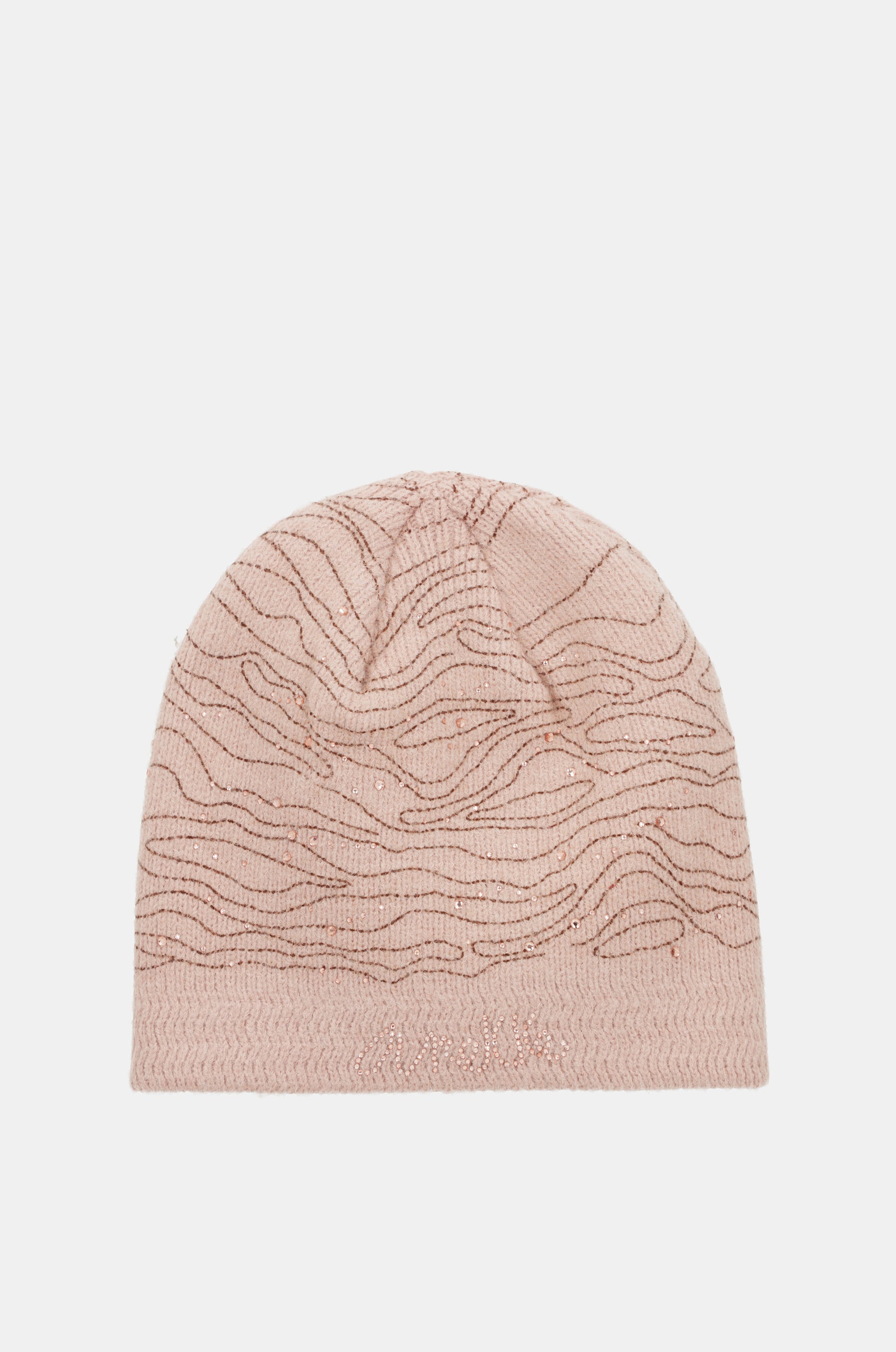 Bonnet en maille, rose