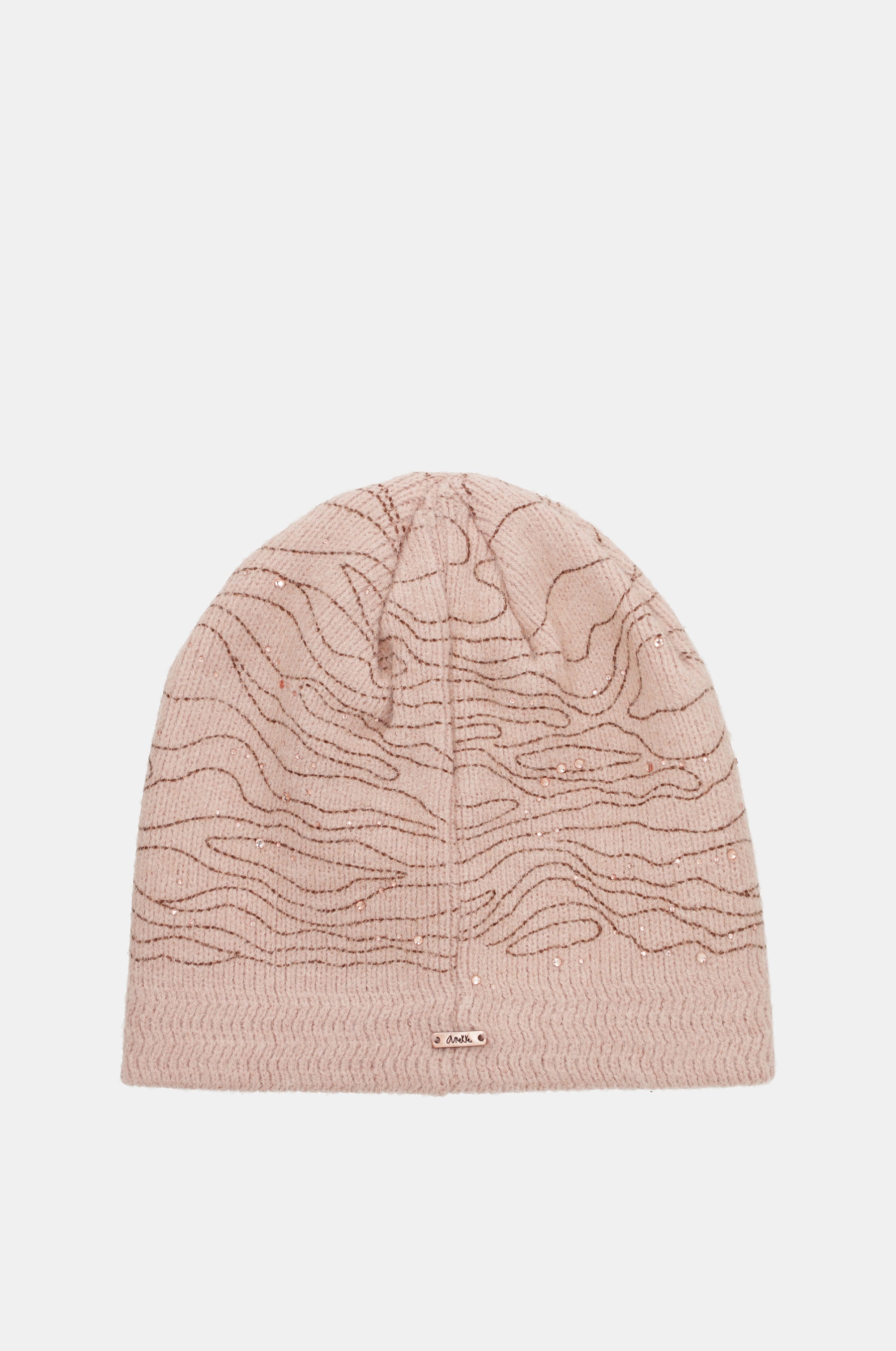 Bonnet en maille, rose