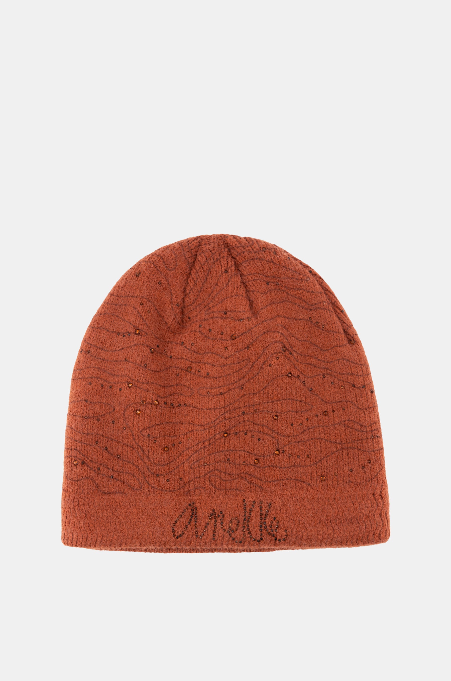 Bonnet en maille, bordeaux