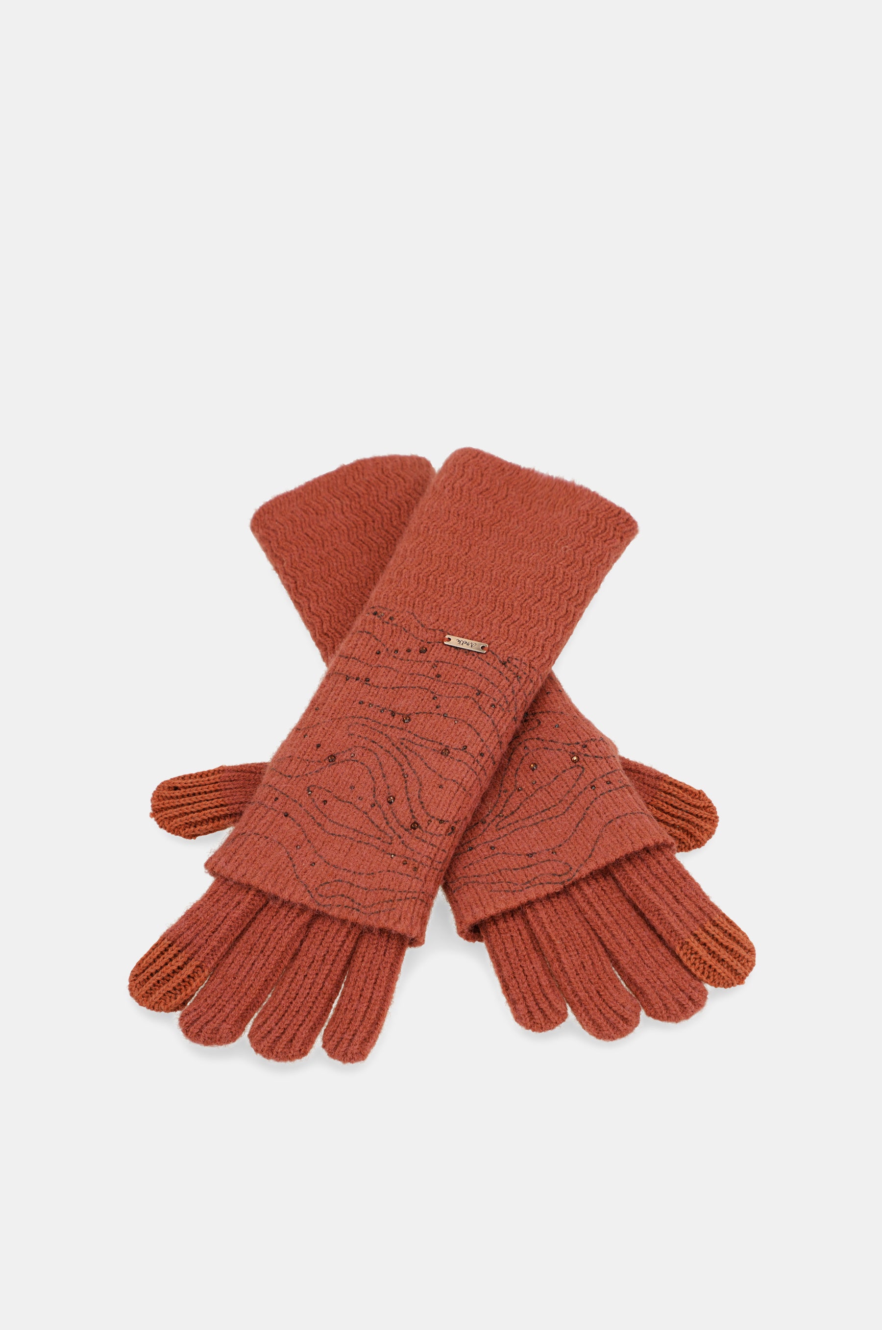 Gants en maille, rouge