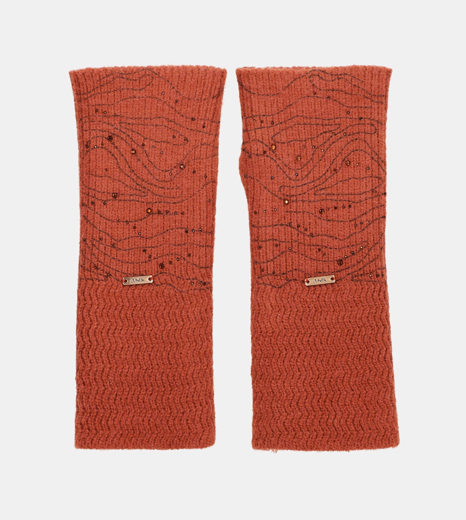 Gants en maille, rouge