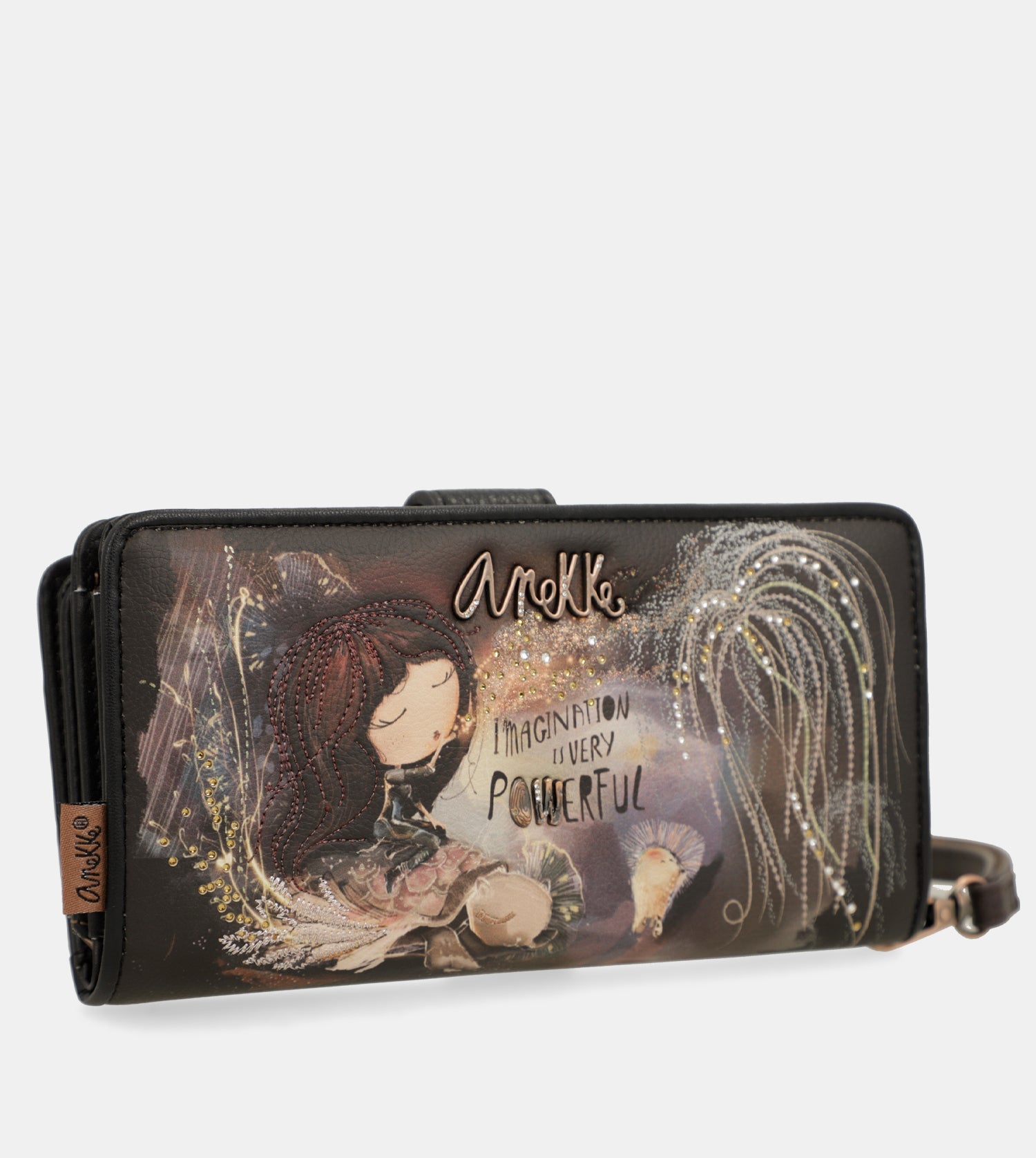 Portefeuille Femme Anekke Dreamverse Wings - Multicolore Marron/noir - Neuf étiqueté