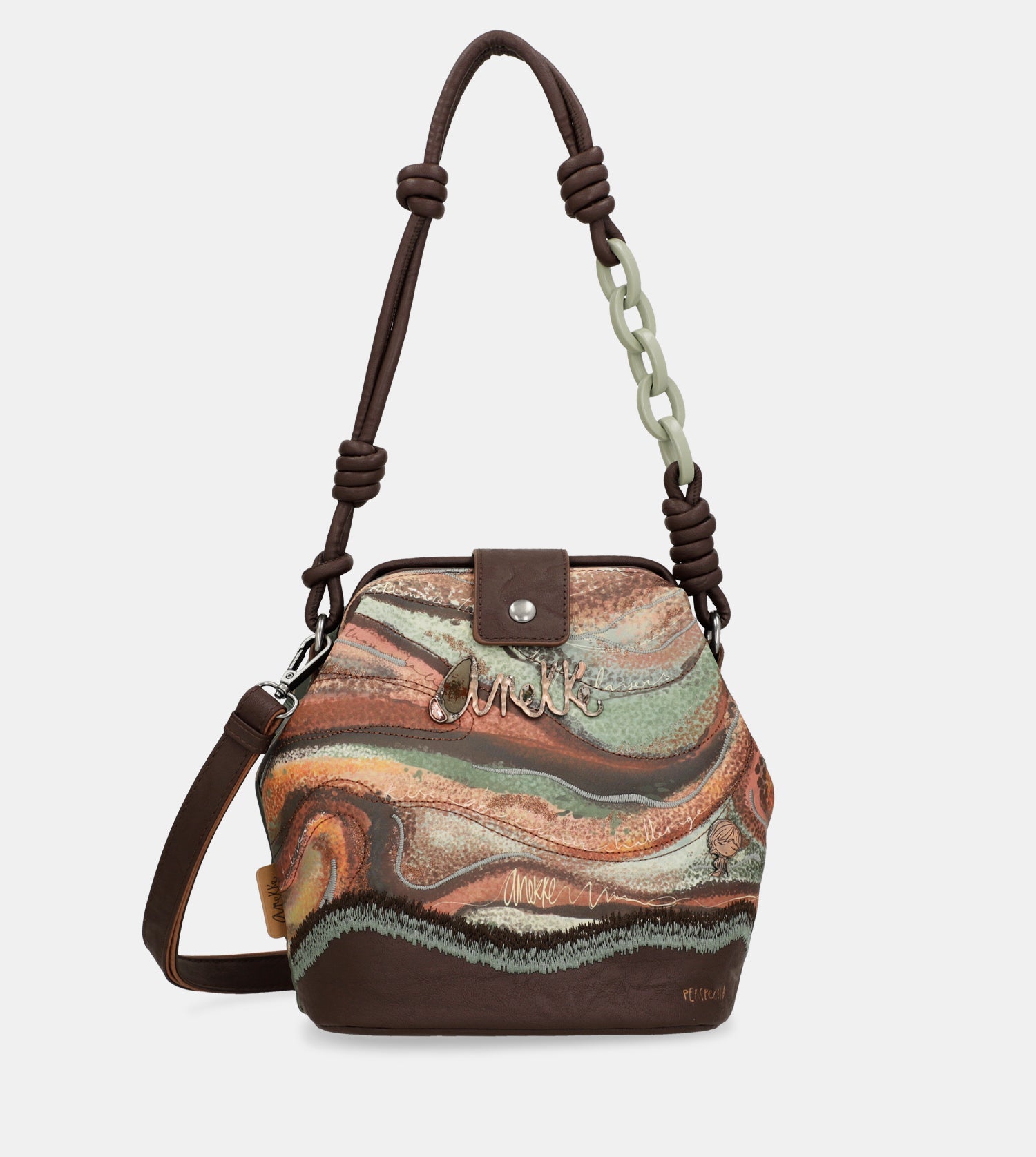 Anekke Sac Style Docteur - Sac à Main Polyvalent Amazone Avec Motifs Nature, Compartiments Multiples