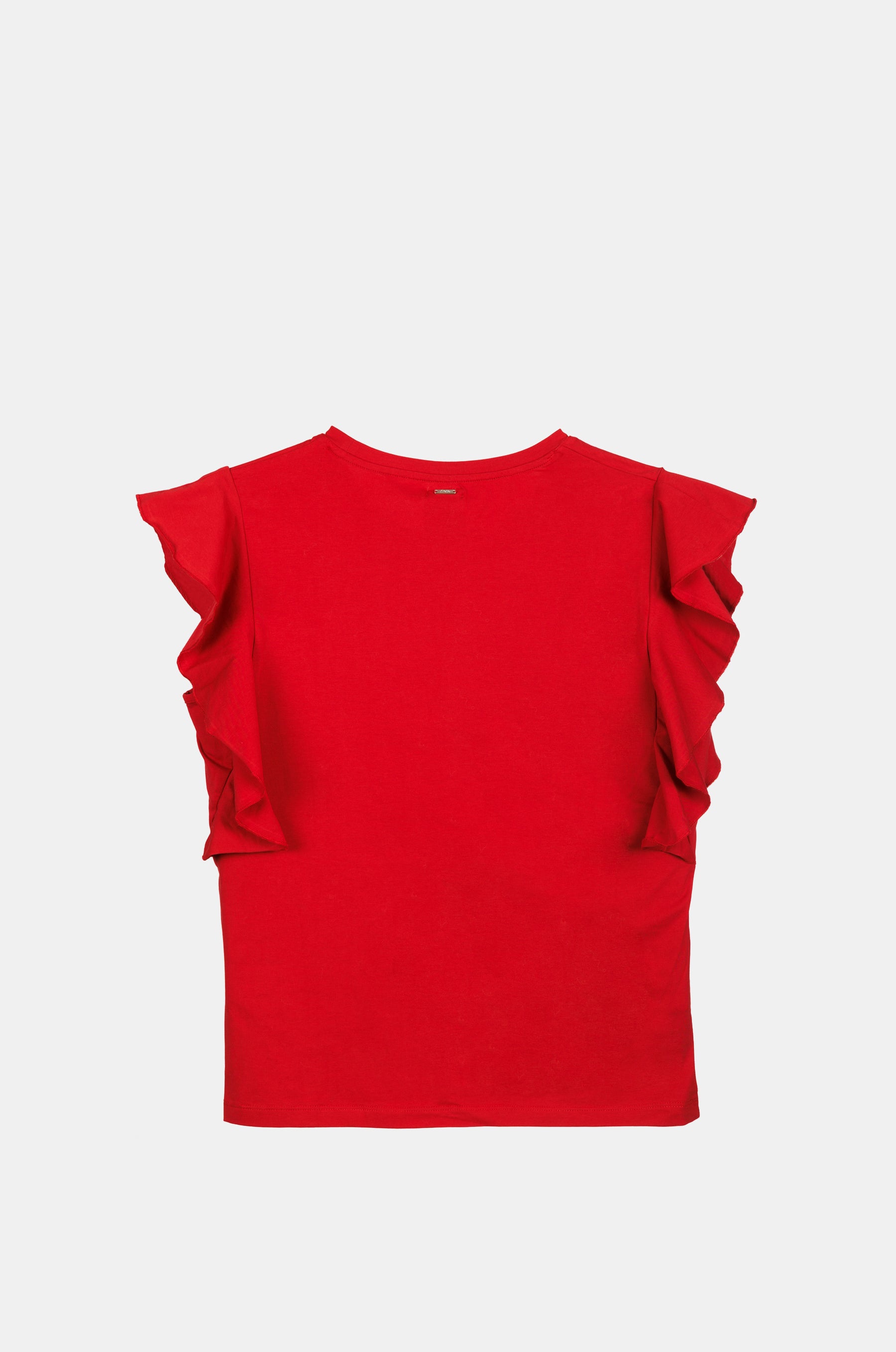 T-shirt rouge brillant à manches courtes Anekke