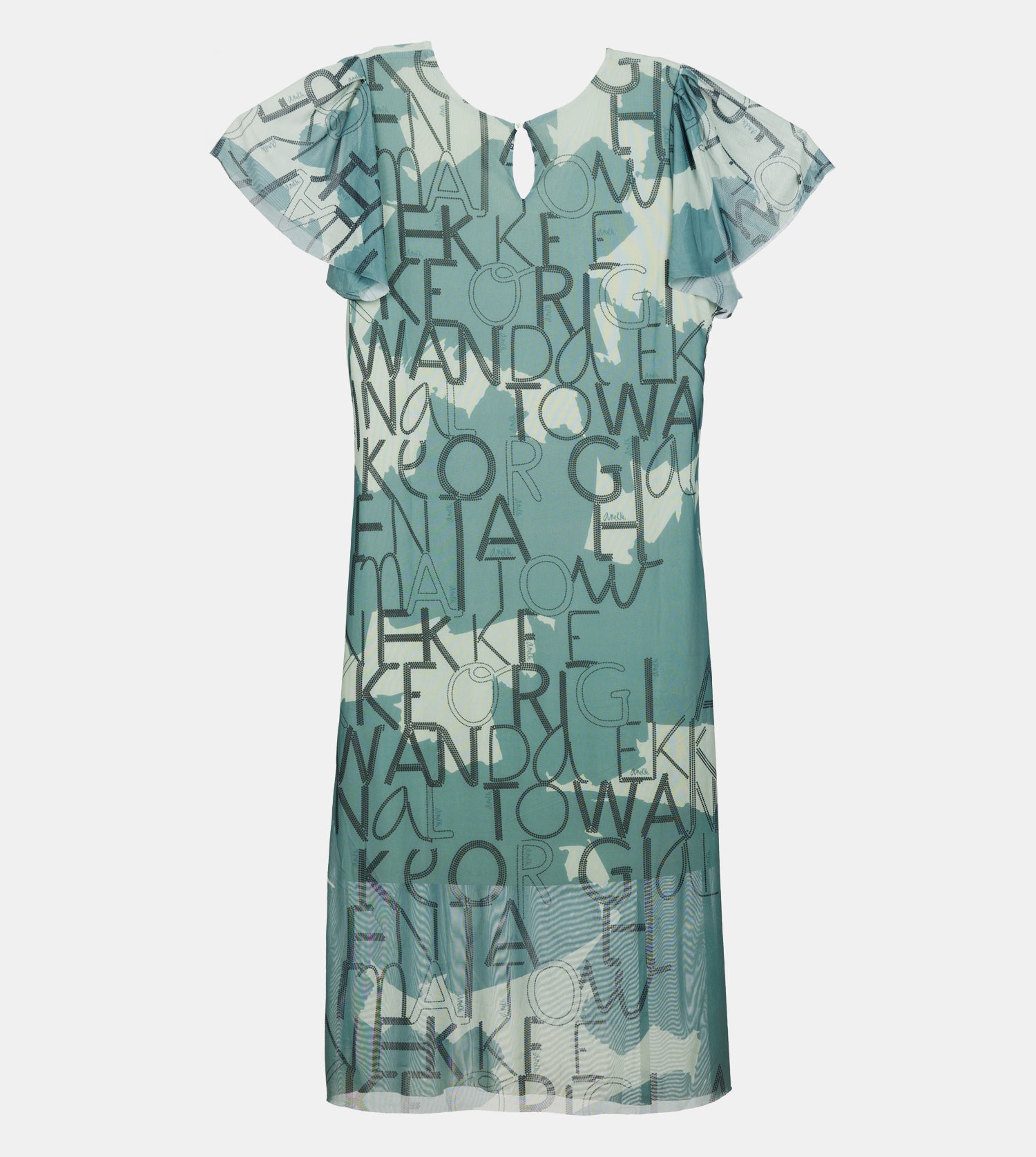 Robe verte à manches courtes